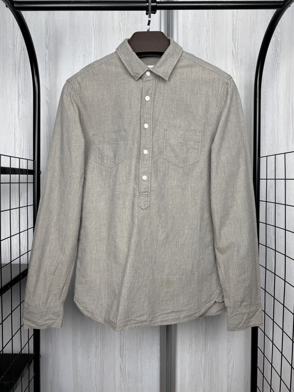 Allsaints Allsaints Takatsu Long sleeve Japanese half buttoned shirt S Size US S / EU 44-46 / 1 - 2 Thumbnail