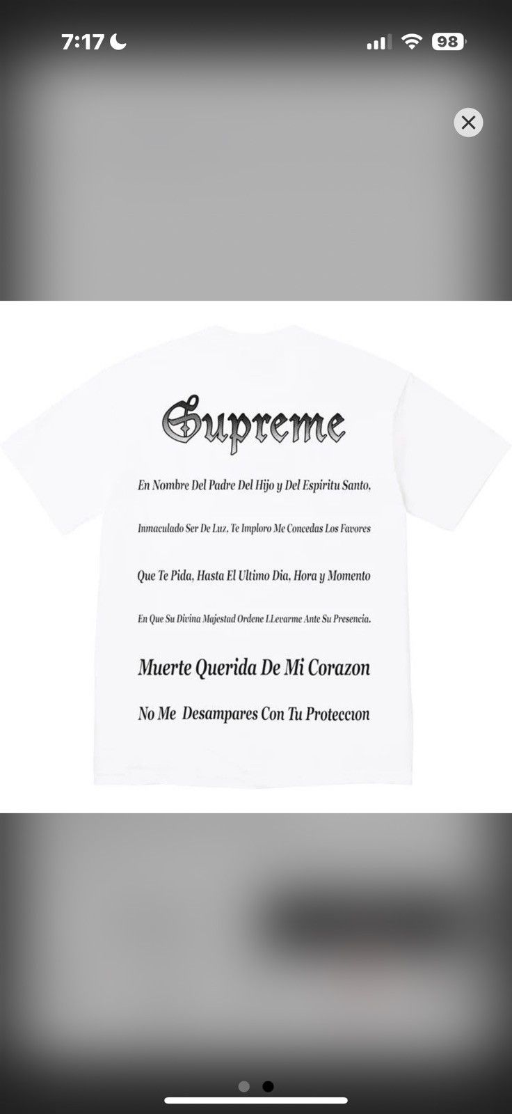 Supreme Supreme Grim Reaper Tee White XL Size US XL / EU 56 / 4 - 2 Thumbnail