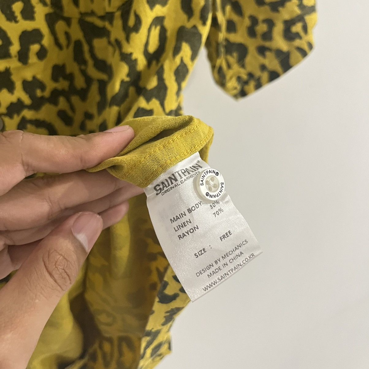 Japanese Brand Saint Paint - Leopard Patter Campcollar Shirt Size US M / EU 48-50 / 2 - 5 Thumbnail