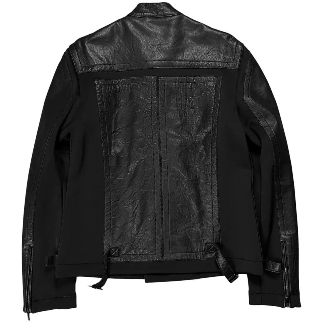 Dirk Bikkembergs Dirk Bikkembergs Asymmetric Zip Moto Leather Jacket Size US M / EU 48-50 / 2 - 3 Thumbnail
