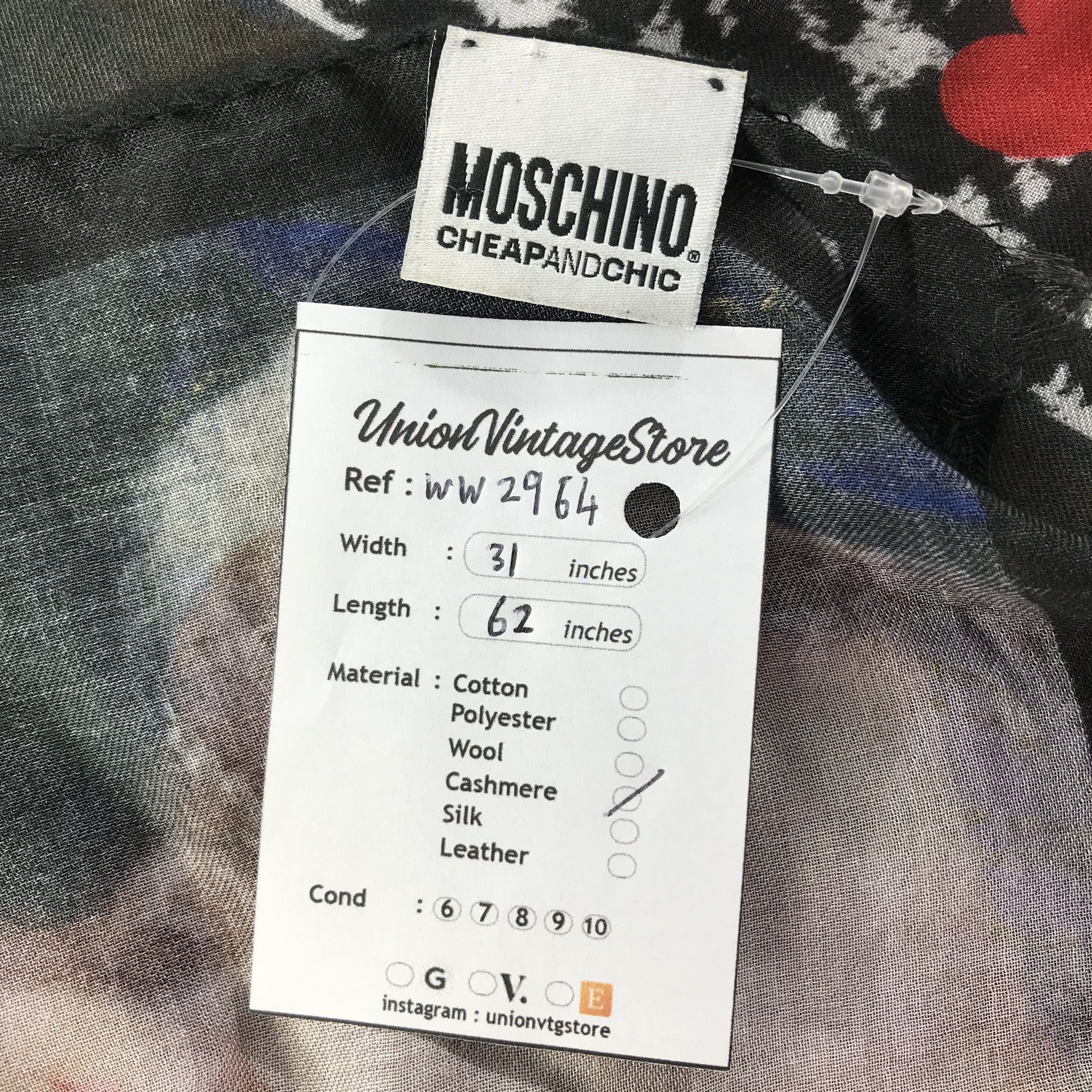 Vintage Moschino Scarf / Muffler / Neckwear - WW2964 Size ONE SIZE - 5 Thumbnail
