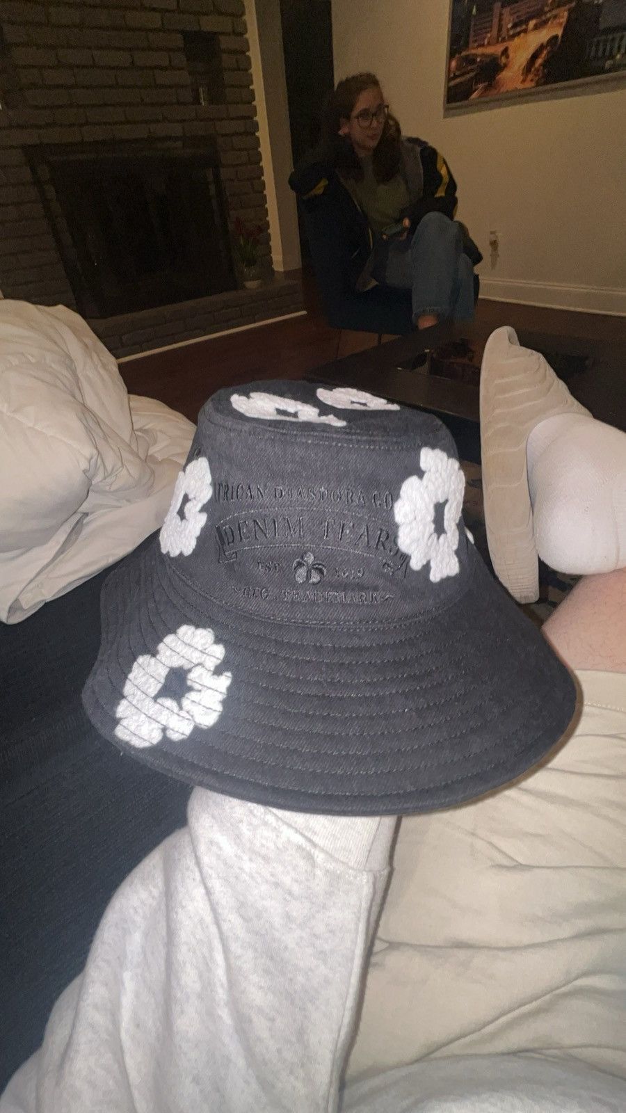 DENIM TEARS B&W Denim Tears Bucket Hat Size 36 - 1 Thumbnail