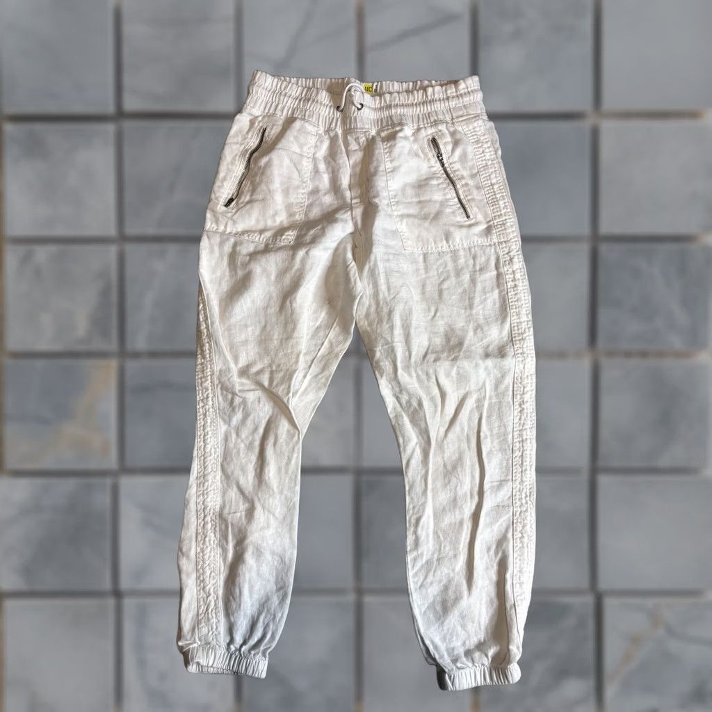 Athleta Athleta Cabo Linen Jogger Pants Womens 6 White Size 28" / US 6 / IT 42 - 1 Thumbnail