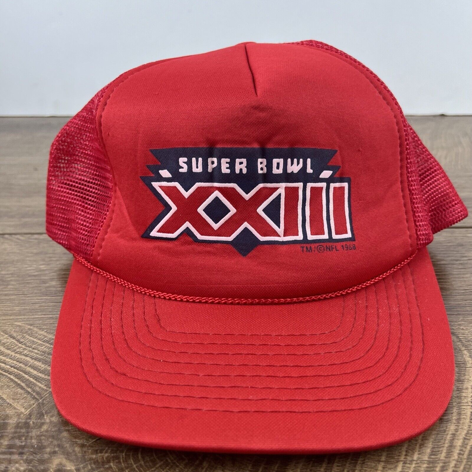 Other VINTAGE Super Bowl XXIII 23 Hat Snapback Red Hat Adjustable Size ONE SIZE - 5 Thumbnail