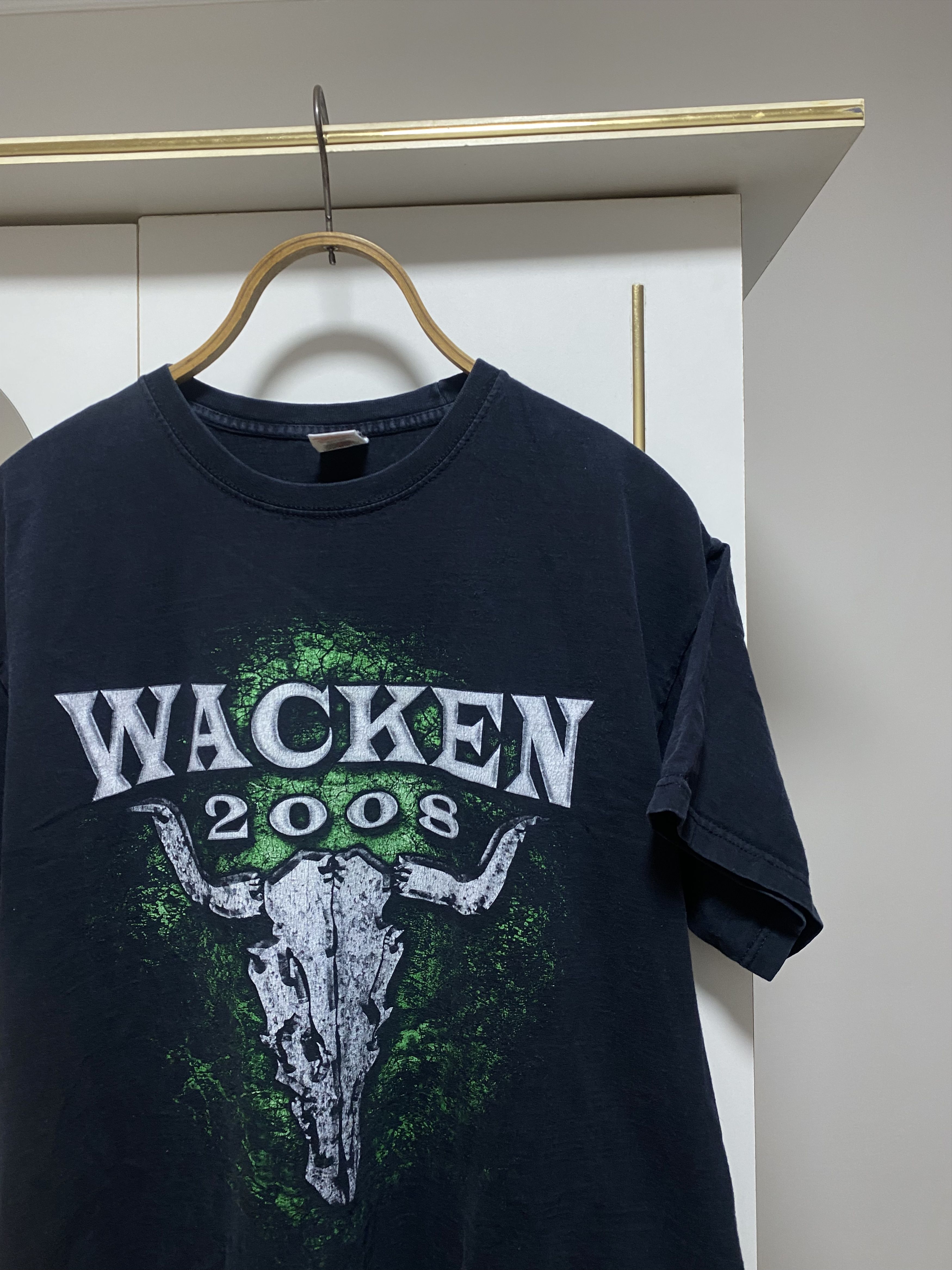 Band Tees VINTAGE Iron Maiden Wacken 2008 black metal t-shirt Size US XL / EU 56 / 4 - 3 Thumbnail