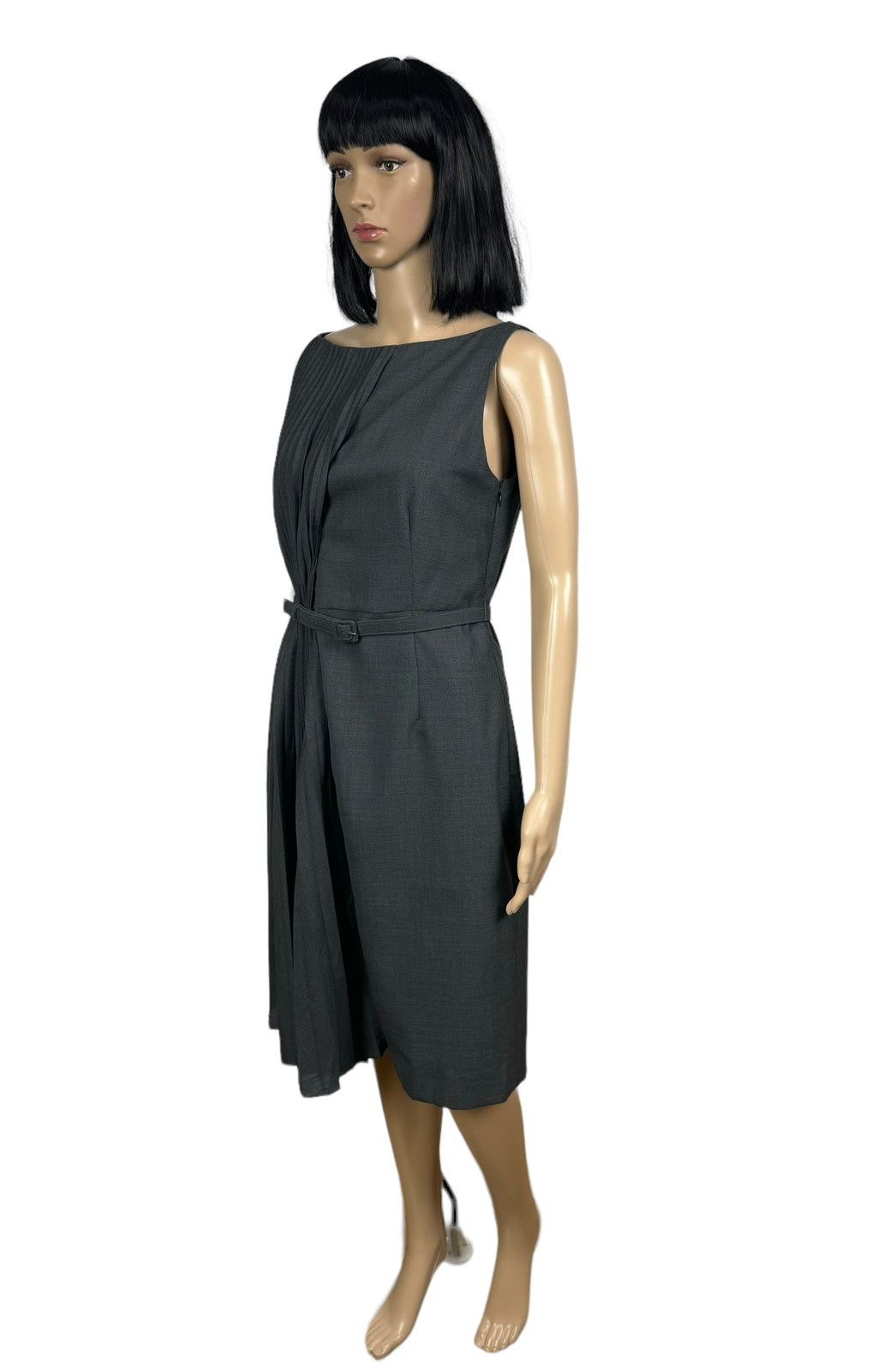 Valentino Valentino Belted Wool-Polyester Pleated Dress size 8 Size S / US 4 / IT 40 - 6 Thumbnail