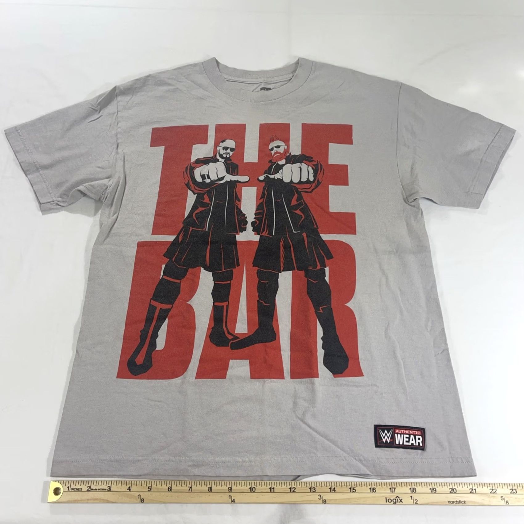 Logo 7 WWE L T-Shirt THE BAR Cesaro Sheamus Graphic Logo Authentic Wear Wrestling Shirt Mens Gray L WWE Logo 90s Wrestling Size US L / EU 52-54 / 3 - 6 Thumbnail