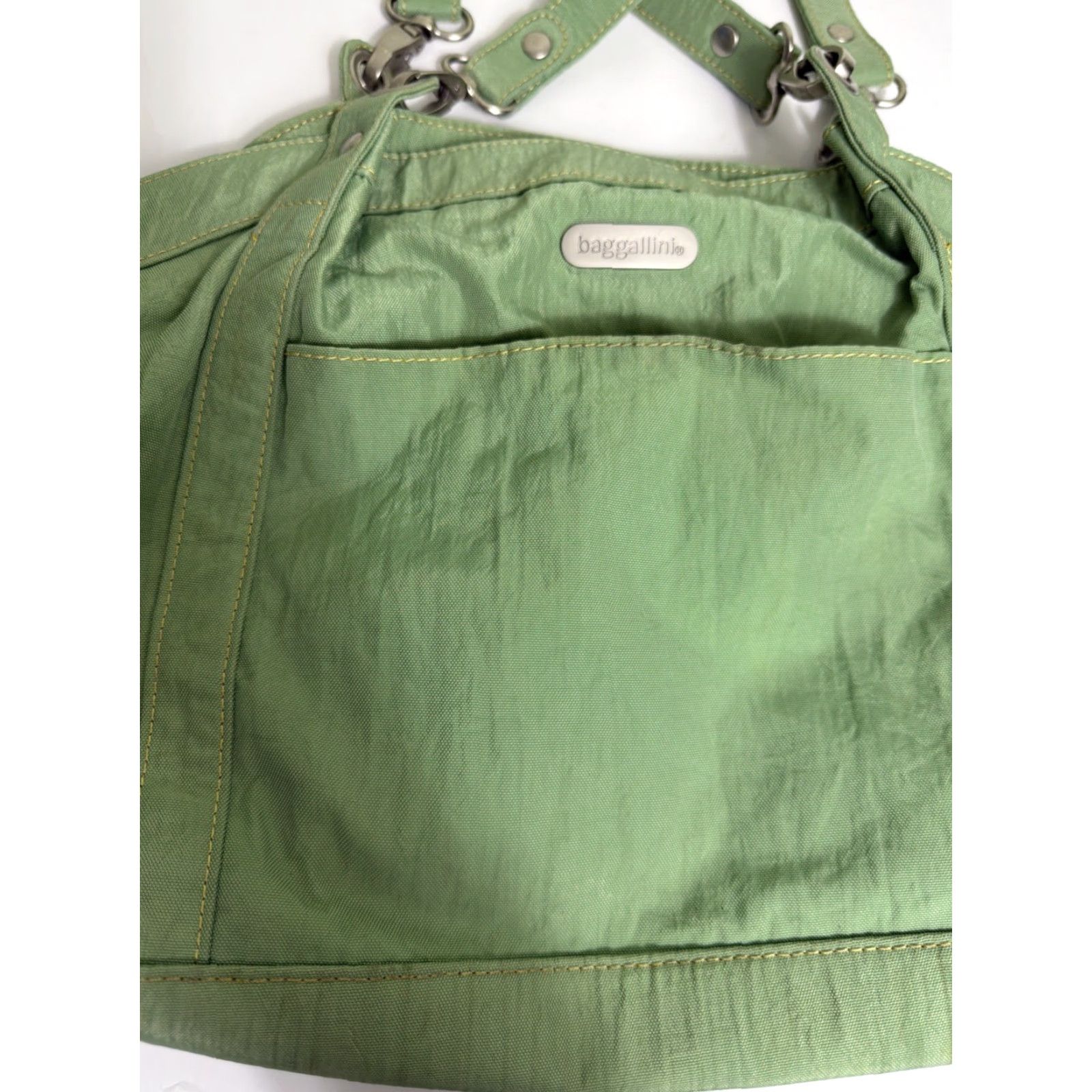 Vintage VINTAGE Baggallini Shoulder Bag Green 15x10x3.5 Stains Size ONE SIZE - 3 Thumbnail