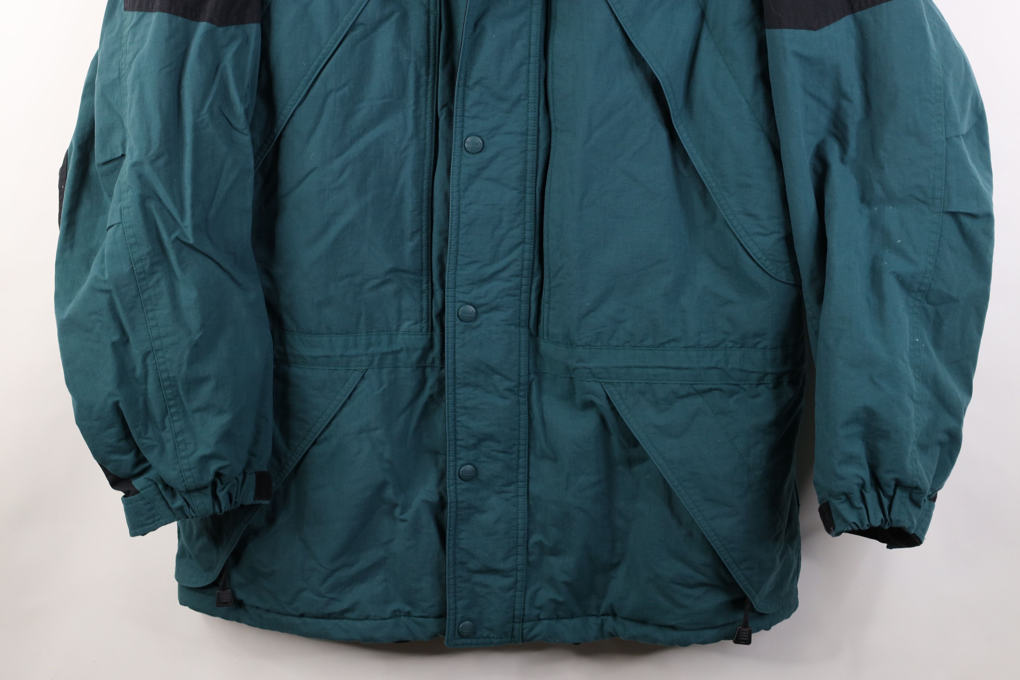 L.L. Bean Vintage 90s LL Bean Block Hooded Puffer Parka Jacket Green Size US L / EU 52-54 / 3 - 3 Thumbnail