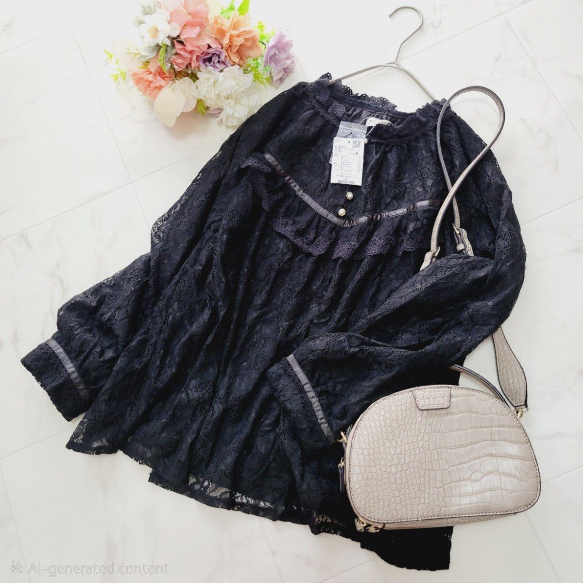 Other RARE unique axes femme blouse shirt fairy grunge spitze Size S / US 4 / IT 40 - 1 Thumbnail