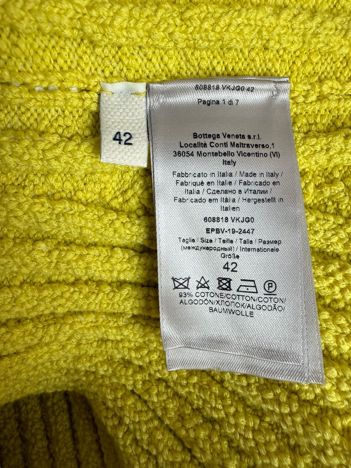 Bottega Veneta Bottega Veneta Asymmetric Yellow Jumper Size M / US 6-8 / IT 42-44 - 6 Thumbnail