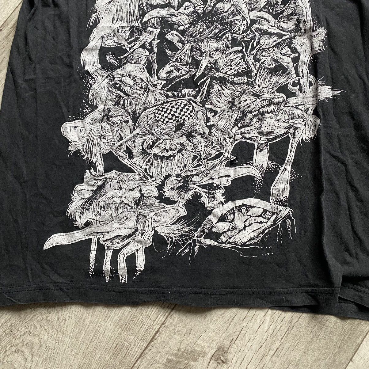 Vintage VERY RARE MUSHROOMS CREEPY FACES 90s VISUAL TRIP T SHIRT Size US L / EU 52-54 / 3 - 2 Thumbnail