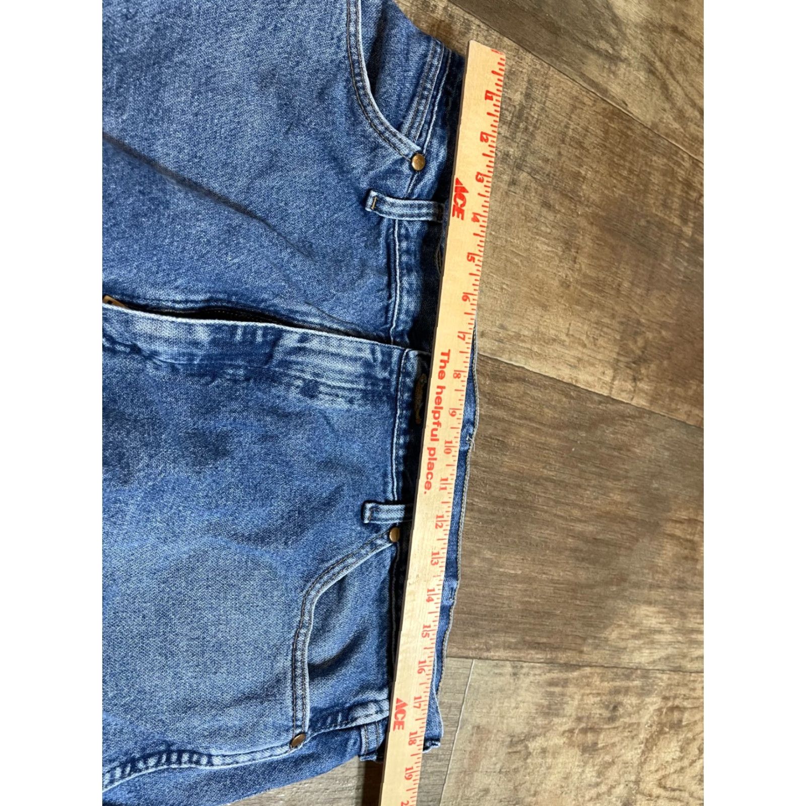 Wrangler Wrangler Jeans Mens Size 38x32 Blue Denim Pants Regular Fit Straight 38 32 Inseam Mens Denim Jeans Blue Wrangler Size US 38 / EU 54 - 3 Thumbnail