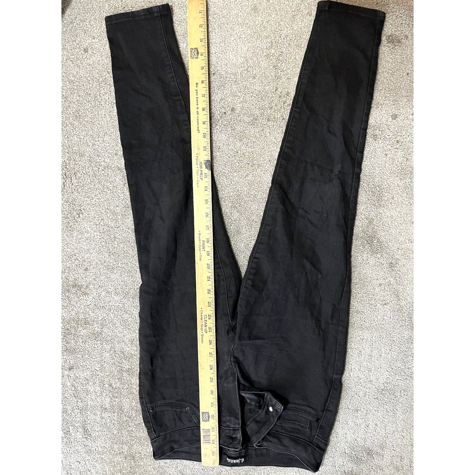 Vintage Womens D.Jeans Skinny Jeans 6 Mid Rise Stretch Black Cotton Blend Solid Denim Pocket Zipper Belt Loops Womens Adult Regular 5-Pocket Design Size 28" / US 6 / IT 42 - 6 Thumbnail