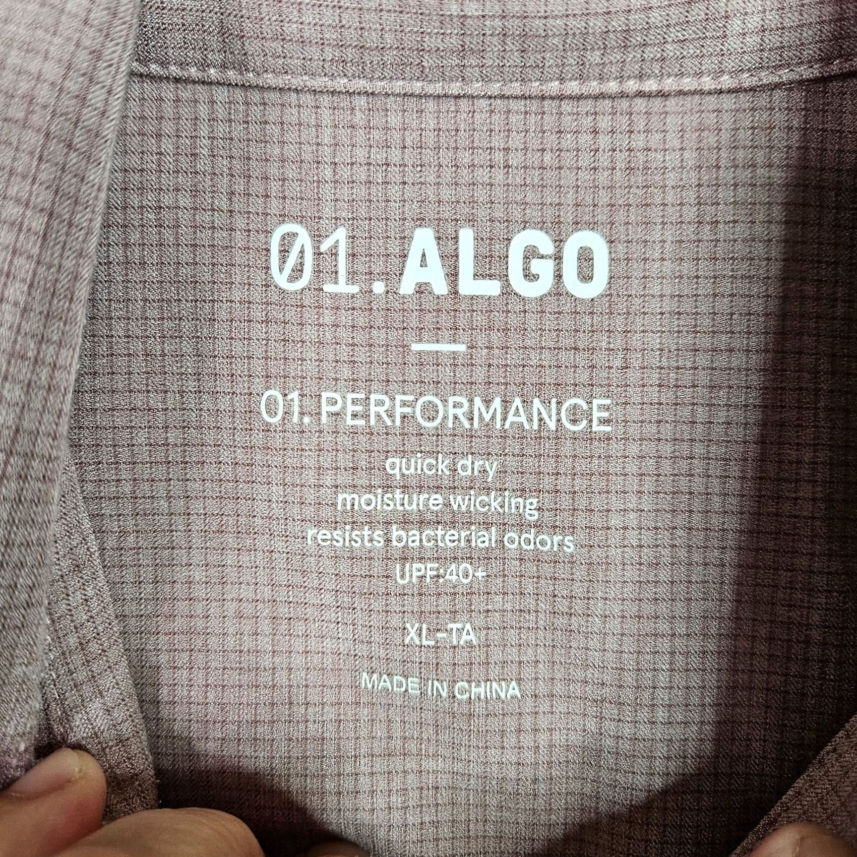 Vintage 01.ALGO Performance Shirt XL Tall Pink Short Sleeve Button Up Quick Dry UPF 40 Shirt XL Pink Short Sleeve Button-Up 01.ALGO Mens Regular Modern Shirt Size US XL / EU 56 / 4 - 3 Thumbnail