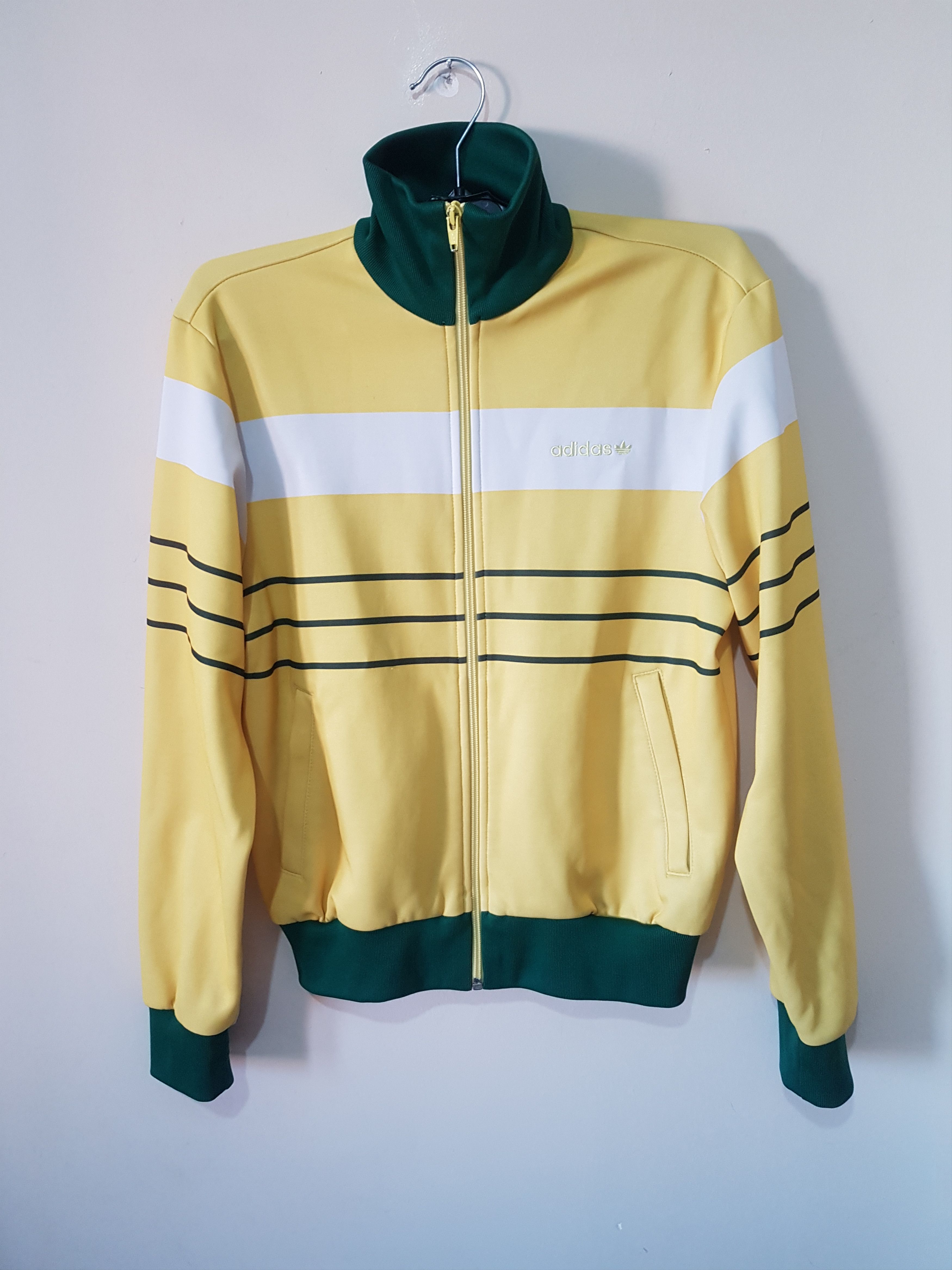 Adidas Court Piping Track Top Jacket Yellow Green Brazil Size US XS / EU 42 / 0 - 1 Thumbnail