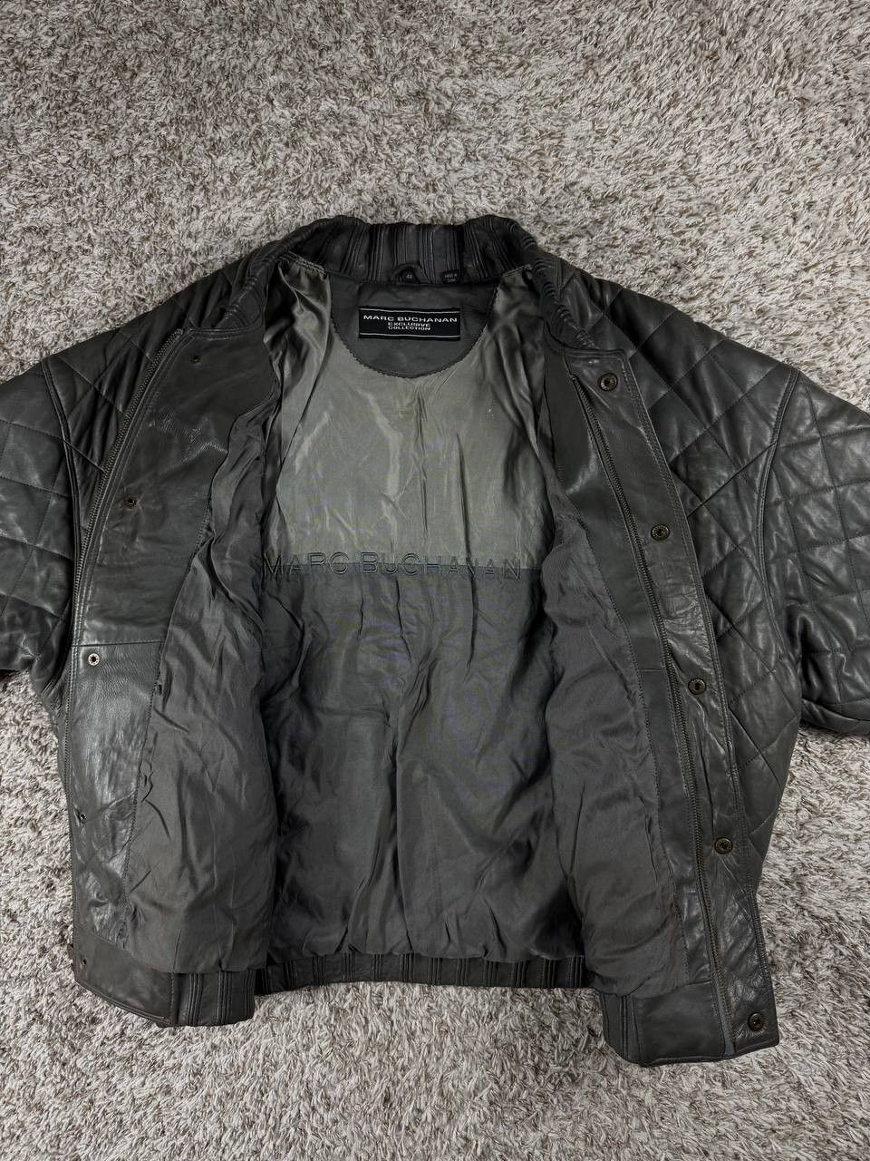 Marc Buchanan Vintage Marc Buchanan Leather Jacket Quilted Bomber Snap Size US M / EU 48-50 / 2 - 9 Thumbnail