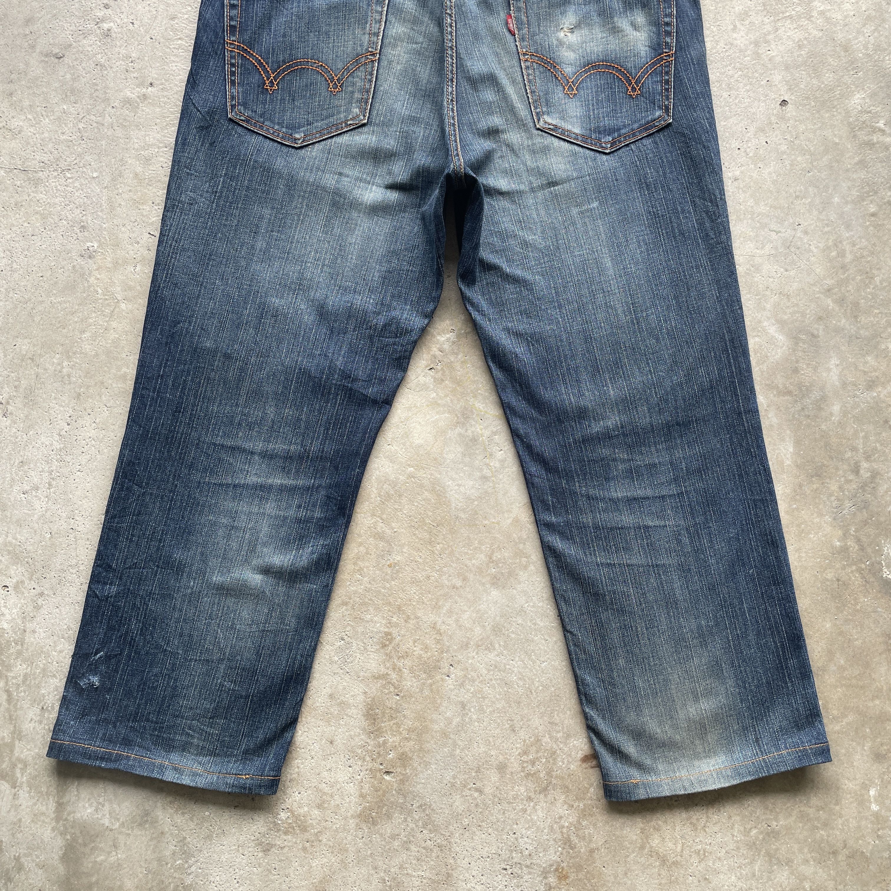 Edwin × Japanese Brand VINTAGE EDWIN JEANS FADED DENIM DISTRESSED PANTS W39x26.5 Size US 39 - 12 Thumbnail