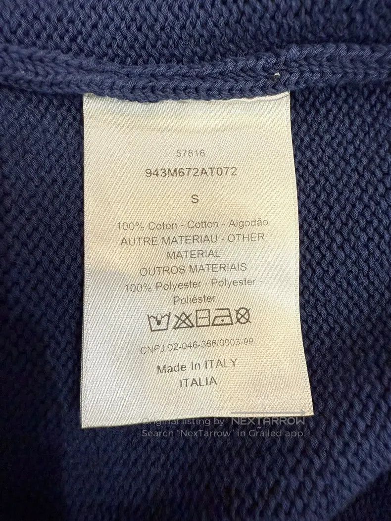Dior Dior Knitwear with full-printed logo on the sleeves Size US S / EU 44-46 / 1 - 7 Thumbnail