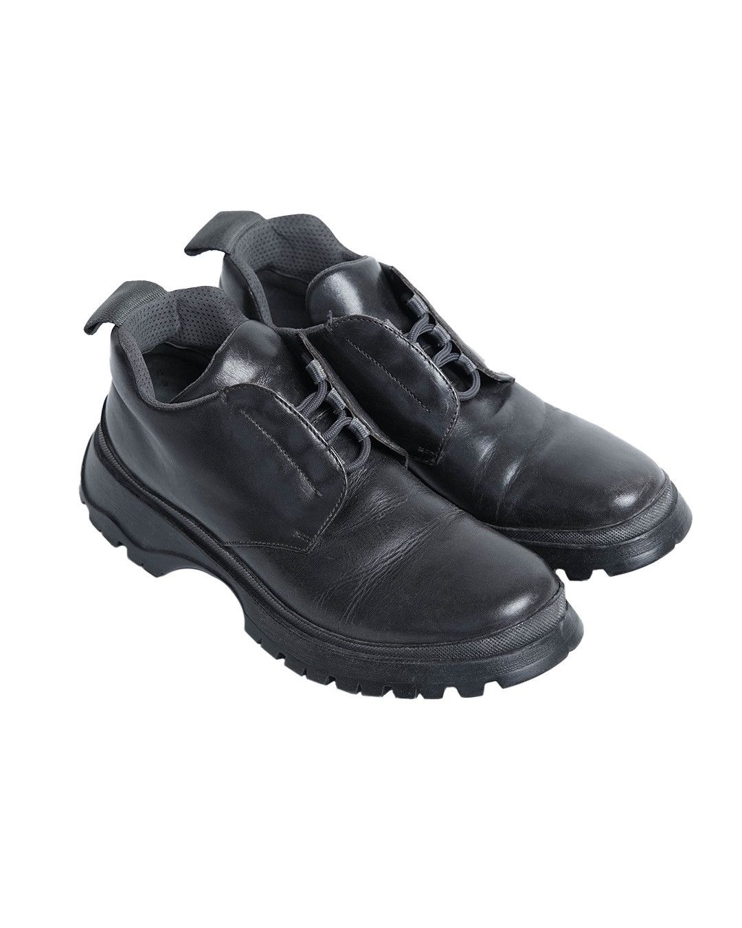 Prada Miu Miu Black Leather Sneakers Size US 8 / IT 38 - 1 Thumbnail