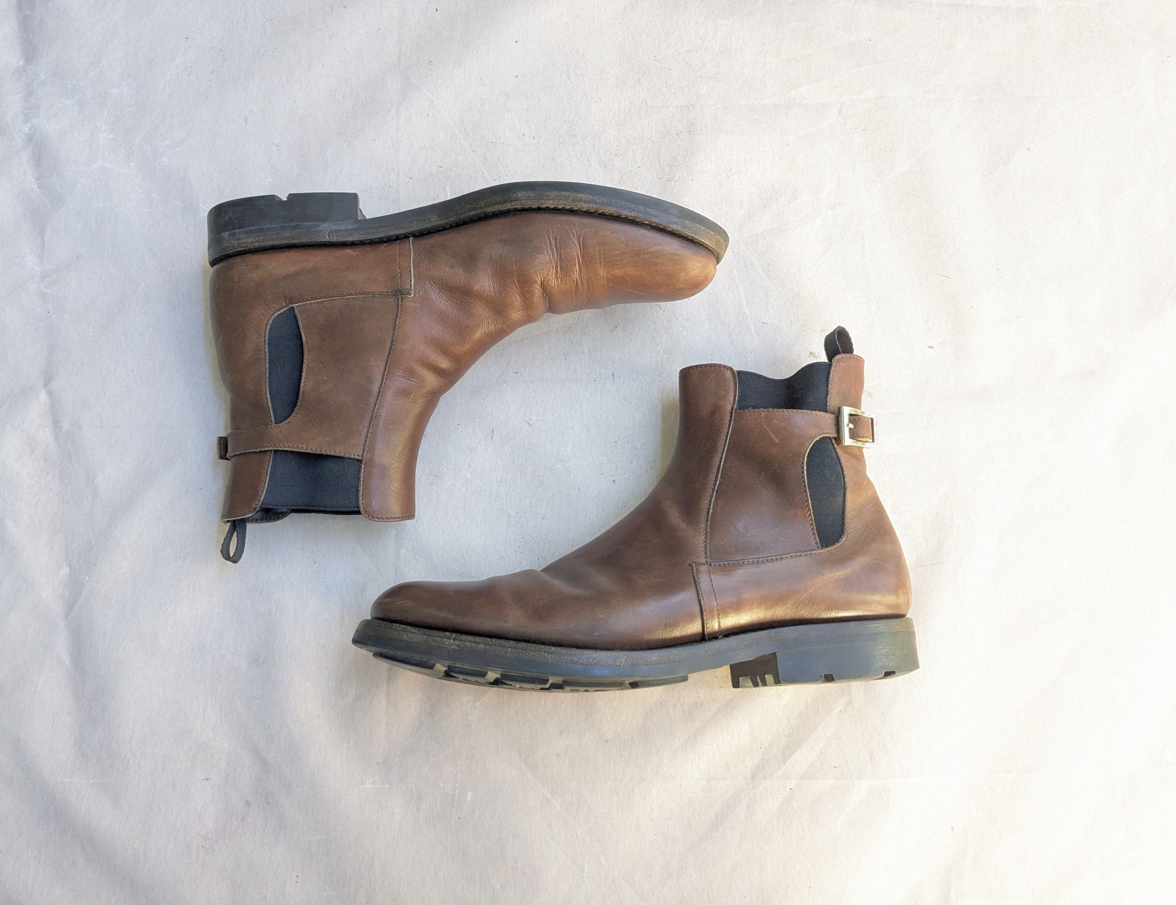Prada × Vintage Prada Chelsea Boots Brown Leather 11 Y2K Size US 11 / EU 44 - 1 Thumbnail