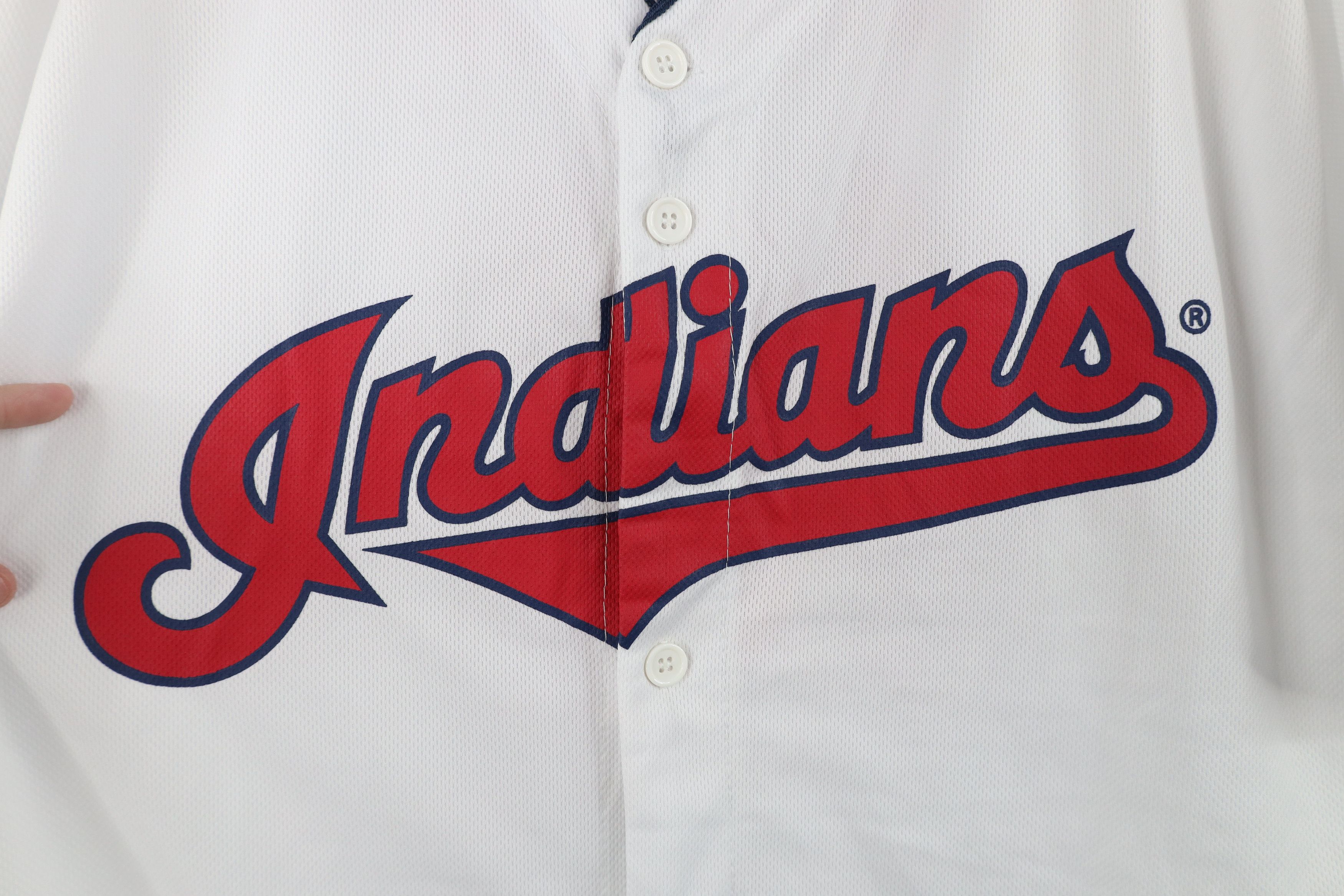 Vintage Y2K Yan Gomes Cleveland Indians Baseball Jersey White #10 Size US XL / EU 56 / 4 - 4 Thumbnail