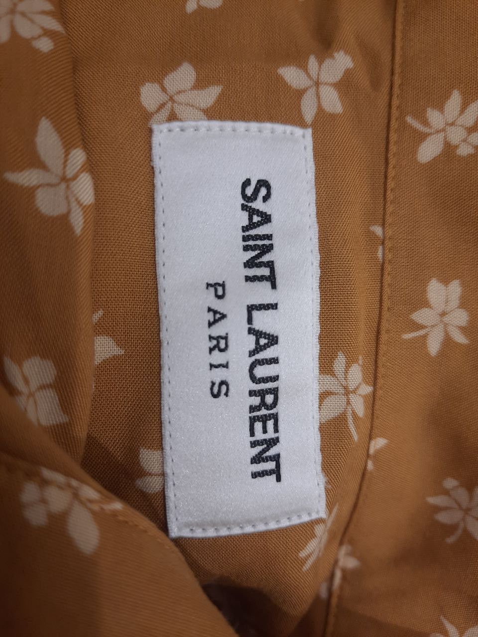 Saint Laurent Paris Mustard Floral Shirt Size US S / EU 44-46 / 1 - 3 Thumbnail