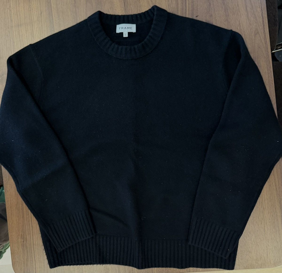 Frame Frame 100% Cashmere Black Crewneck Sweater Size US L / EU 52-54 / 3 - 1 Thumbnail