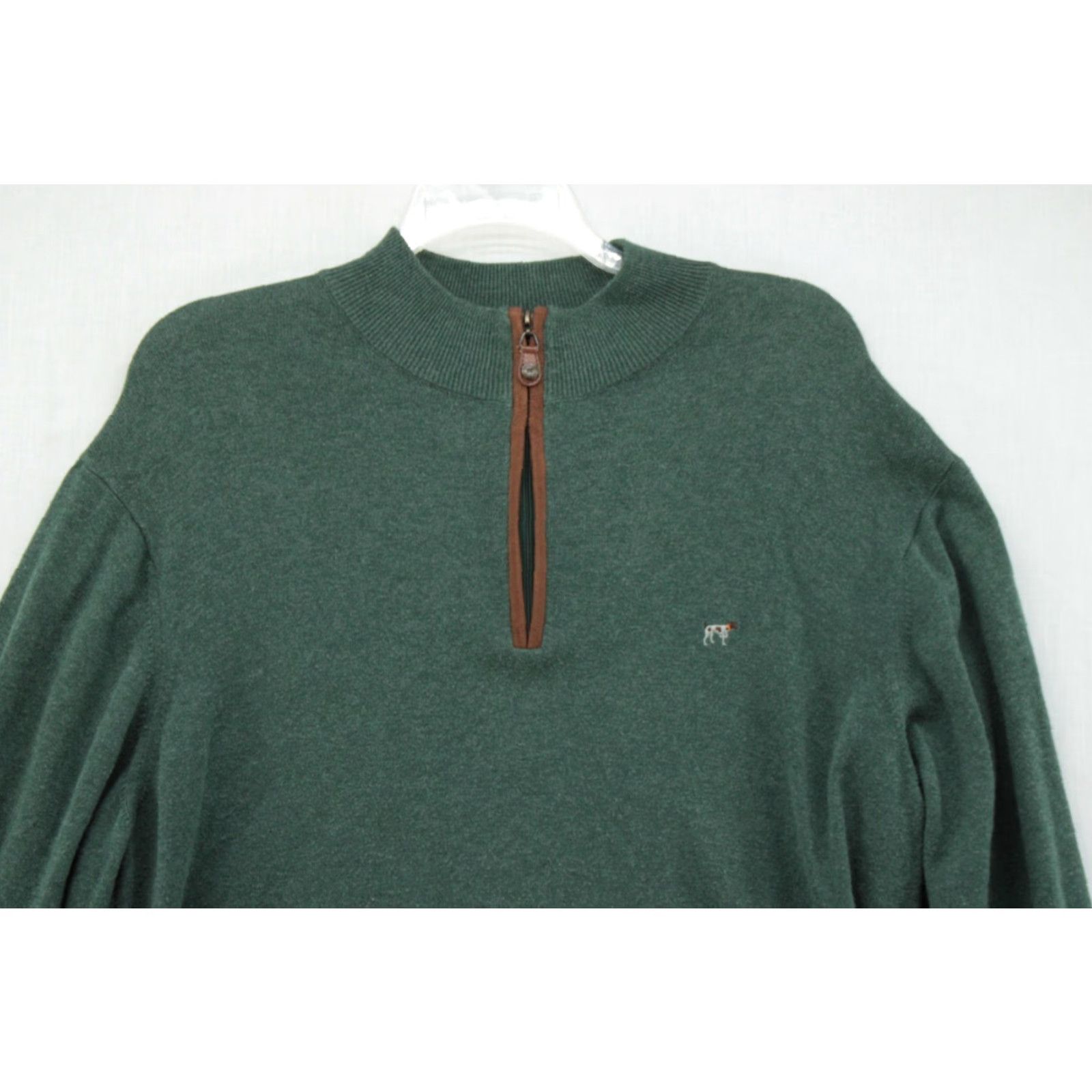 CO Southern Point Co Quarter Zip Sweater Men's XXL Green The Hayward Zip Preppy Size US XXL / EU 58 / 5 - 2 Thumbnail