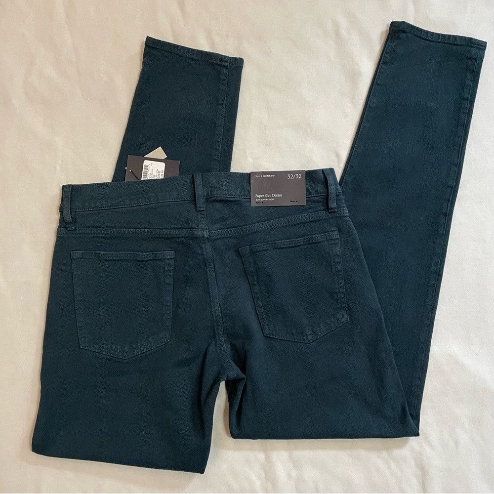 Club Monaco New $129 Club Monaco Super Slim Tea Dyed Green Jeans Size 3 Size US 32 / EU 48 - 4 Thumbnail
