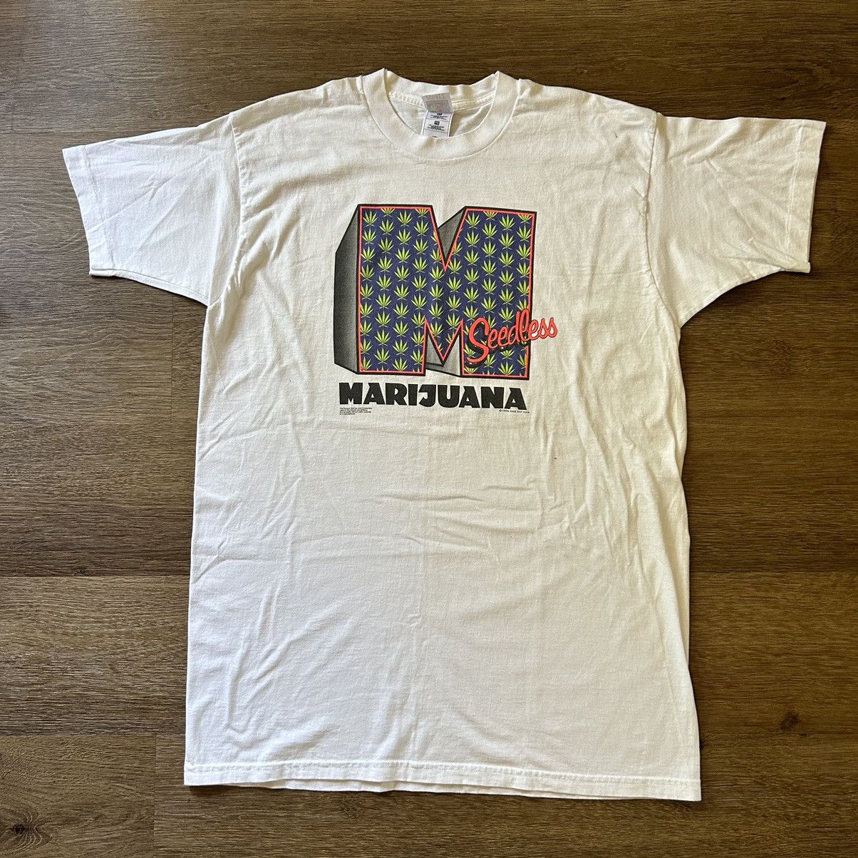Vintage Marijuana Seedless Vtg Tee Size US L / EU 52-54 / 3 - 1 Thumbnail