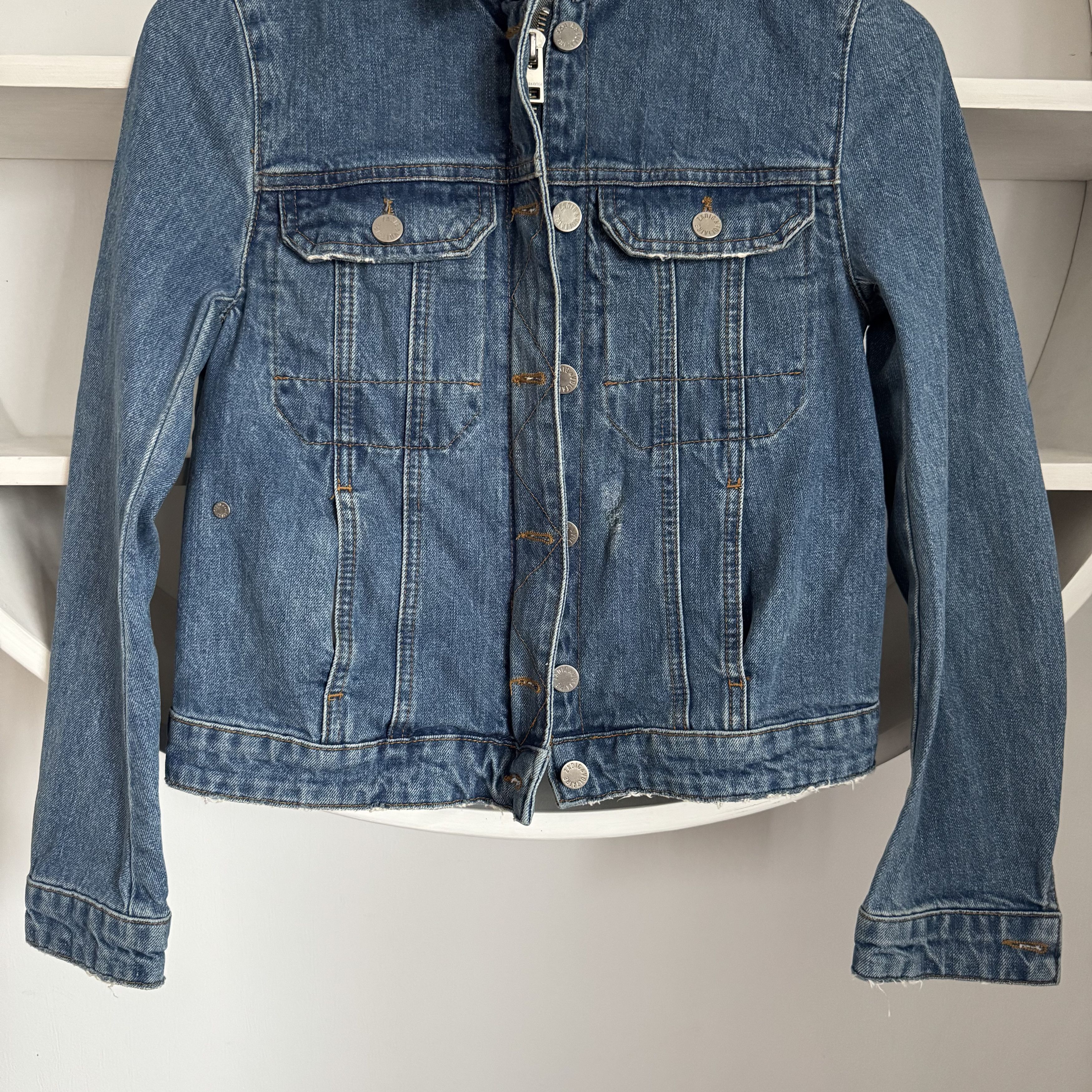 Zadig & Voltaire Women's ZADIG & VOLTAIRE KIOKY Jeans Denim Distressed Jacket Size S / US 4 / IT 40 - 5 Thumbnail