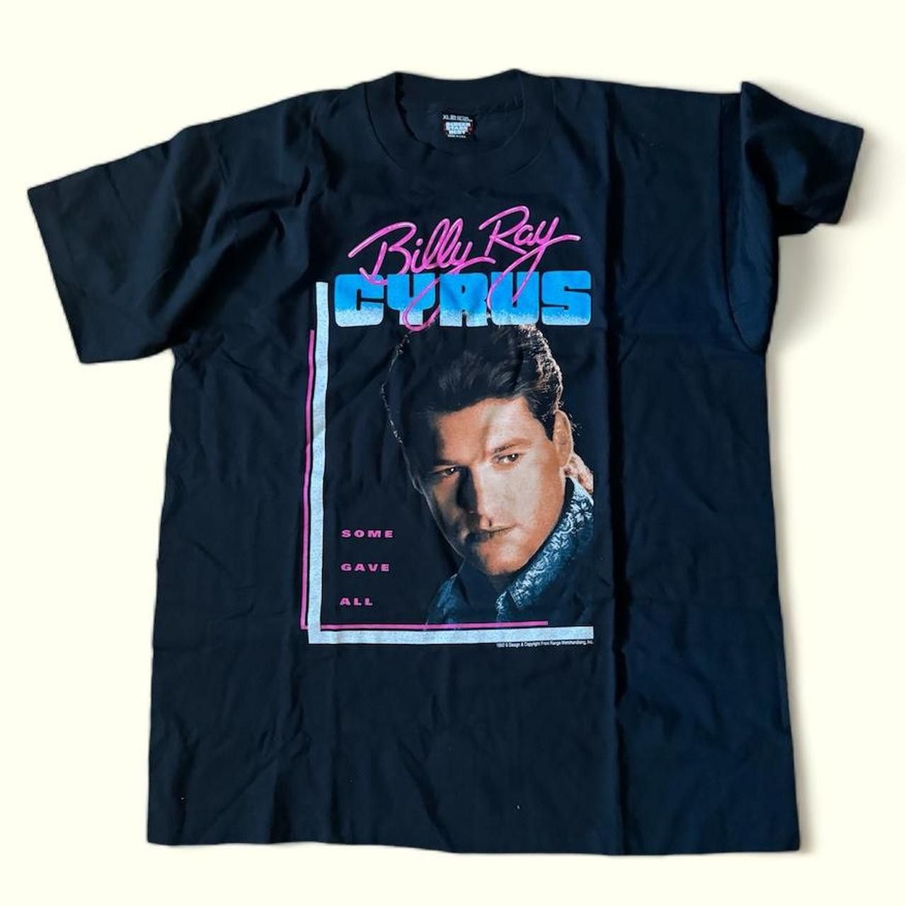 Image of 1992 Vintage Billy Ray Cyrus Achy Breaky Heart Tour Tee in Black, Men's (Size XL)