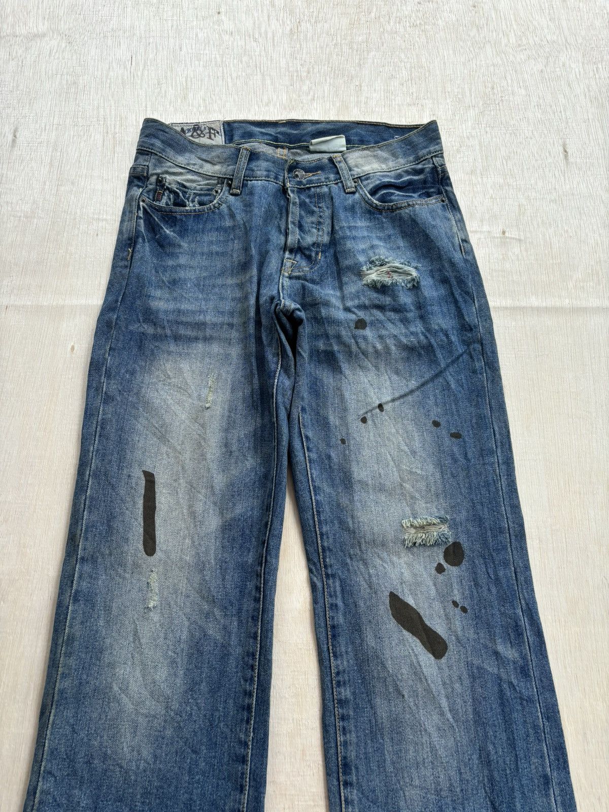 Hysteric Glamour × Japanese Brand Vintage Abercrombie And Fitch Paint Denim Jeans Size US 30 / EU 46 - 4 Thumbnail