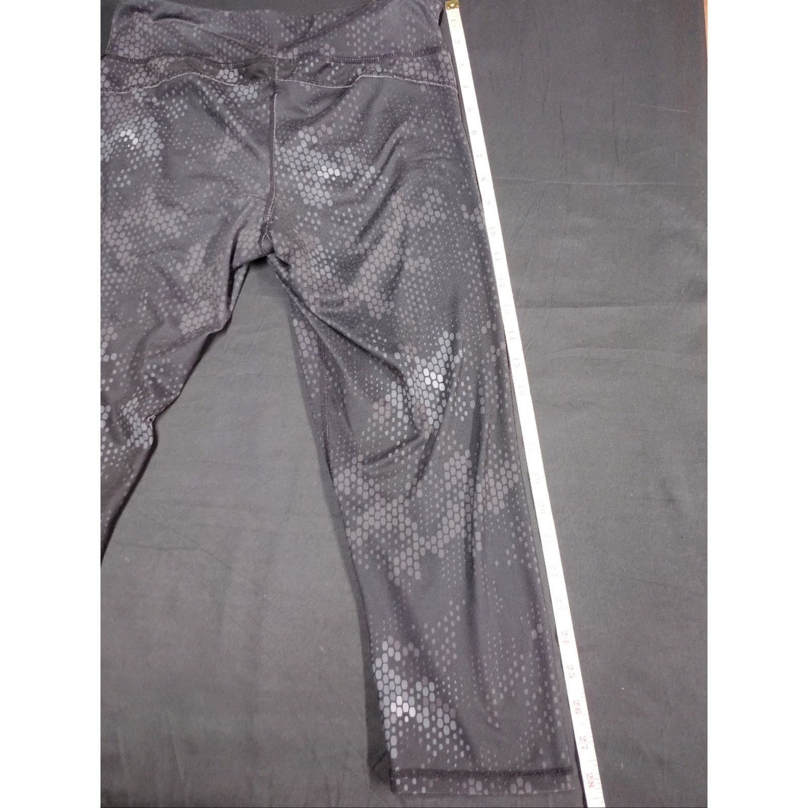 Champion Champion Duo Dry Gray Hex Dot Cropped Leggings Size 26" / US 2 / IT 38 - 3 Thumbnail