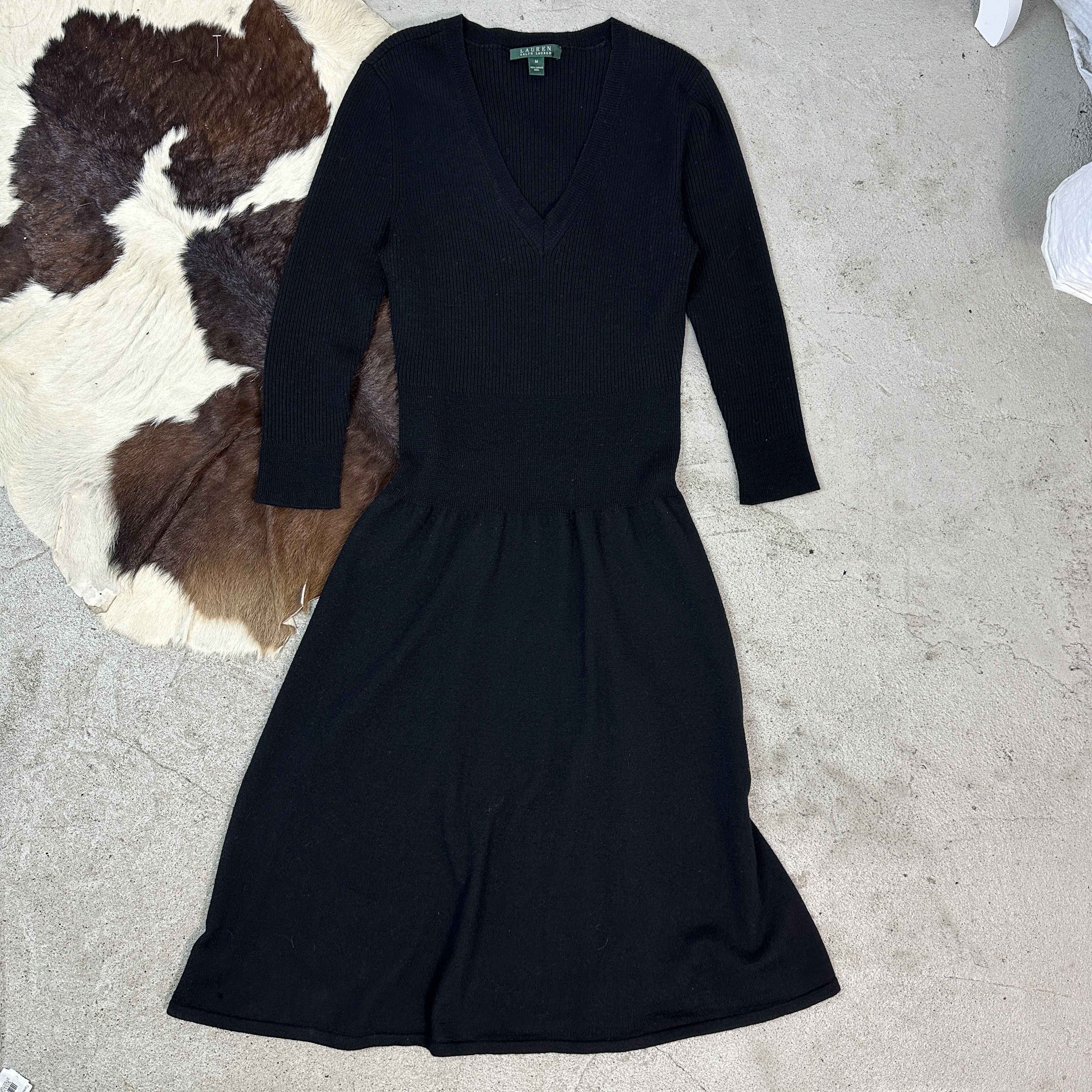 Ralph Lauren × Vintage Ralph Lauren Merino Wool Dress Size M / US 6-8 / IT 42-44 - 2 Thumbnail