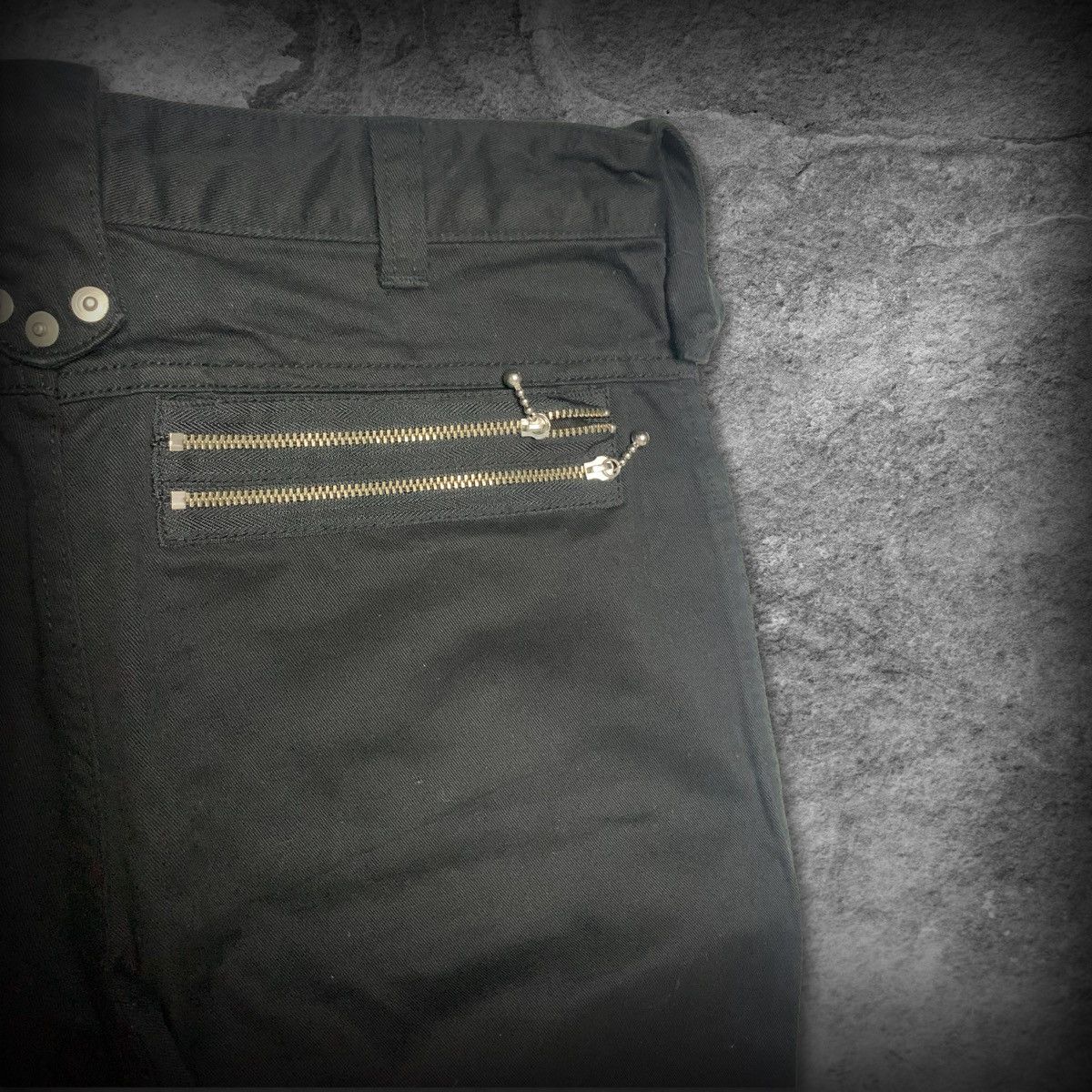 Japanese Brand IDEA Tokyo Zip Detail Biker Style Pants Size US 31 - 8 Thumbnail