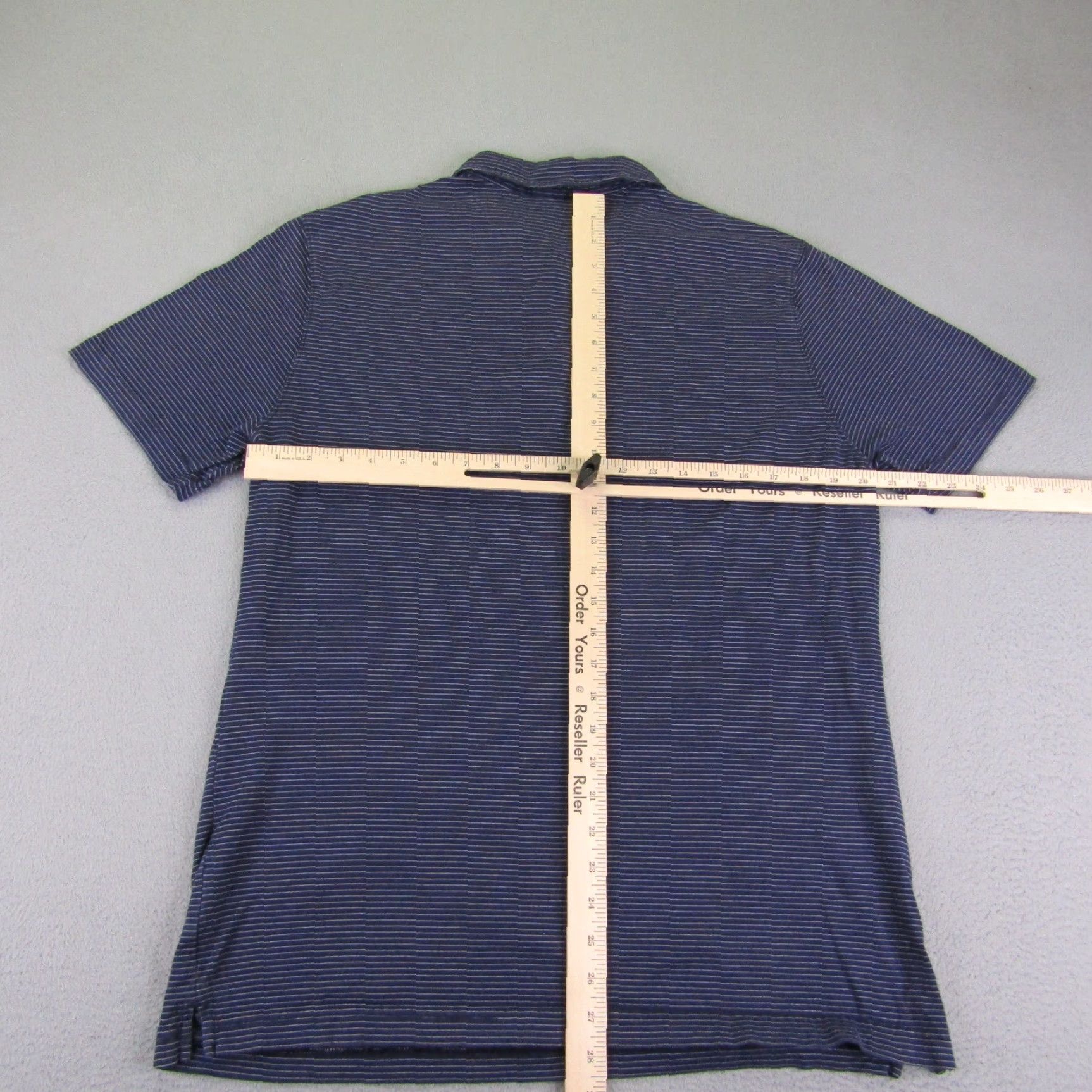 Vintage Robert Barakett Polo Shirt Mens XL Blue Stripes Pima Cotton Knit Polo Casual Sports Golf Shirt Mens XL Blue Striped Polo Size US XL / EU 56 / 4 - 6 Thumbnail