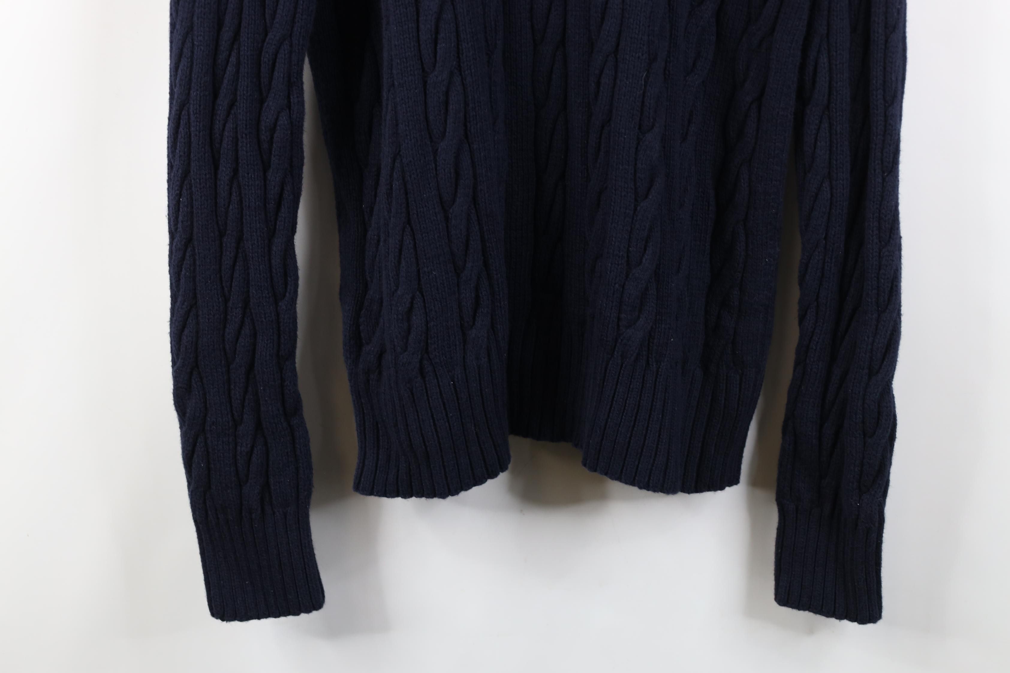Polo Ralph Lauren Vintage 90s Ralph Lauren Chunky Cable Knit Sweater Blue Size XL / US 12-14 / IT 48-50 - 14 Thumbnail