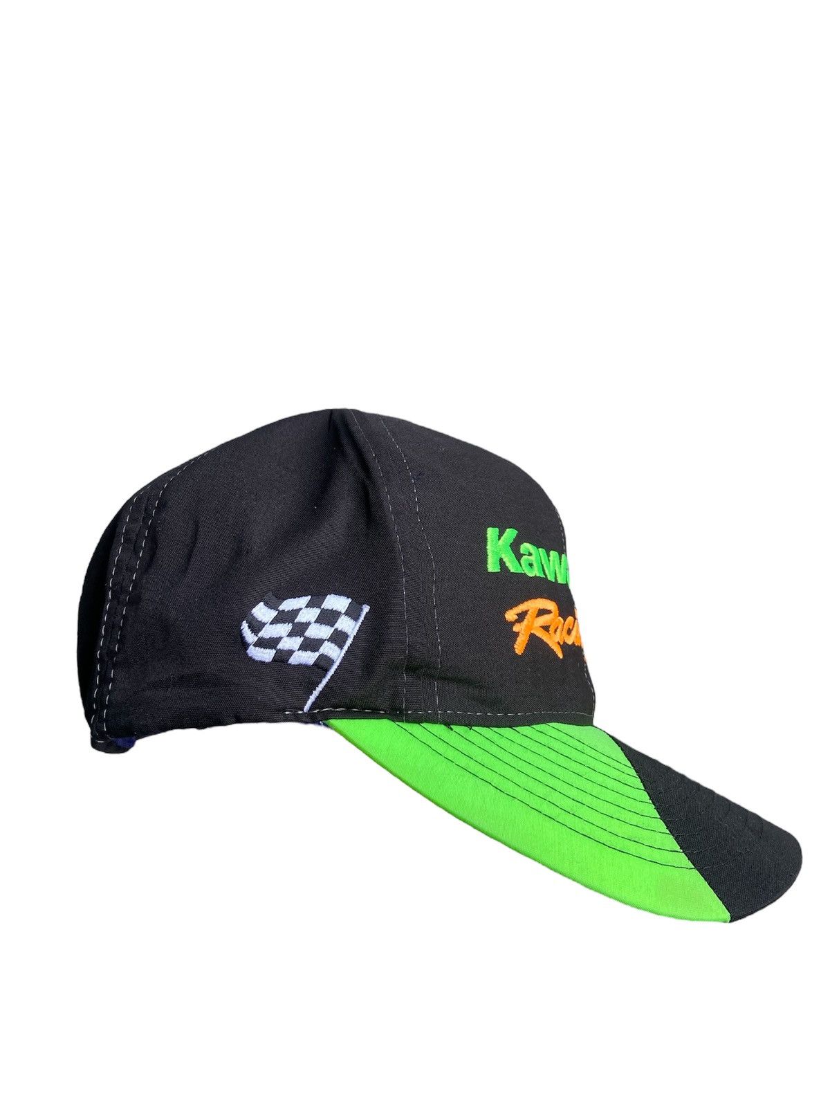 Gear for Sports × Sports Specialties Vintage 90s Kawasaki Racing USA Flag Hat Snapback Motorcycle Size ONE SIZE - 4 Thumbnail