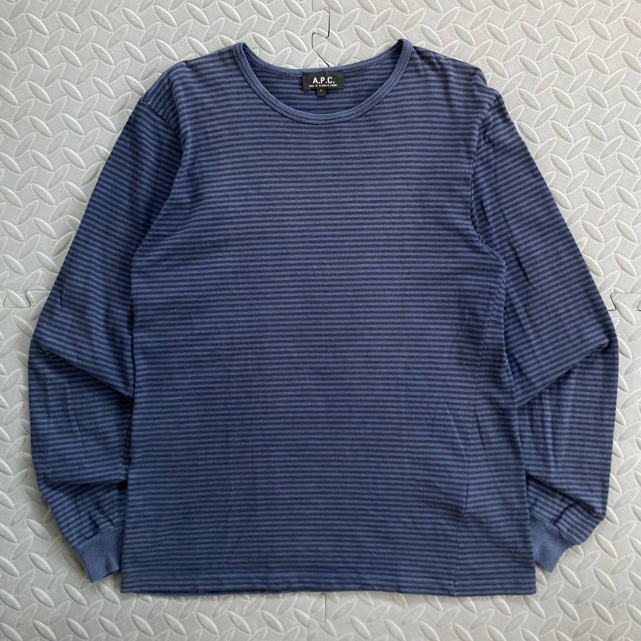 A.P.C. Striped Slim Sweatshirt Size US S / EU 44-46 / 1 - 1 Thumbnail