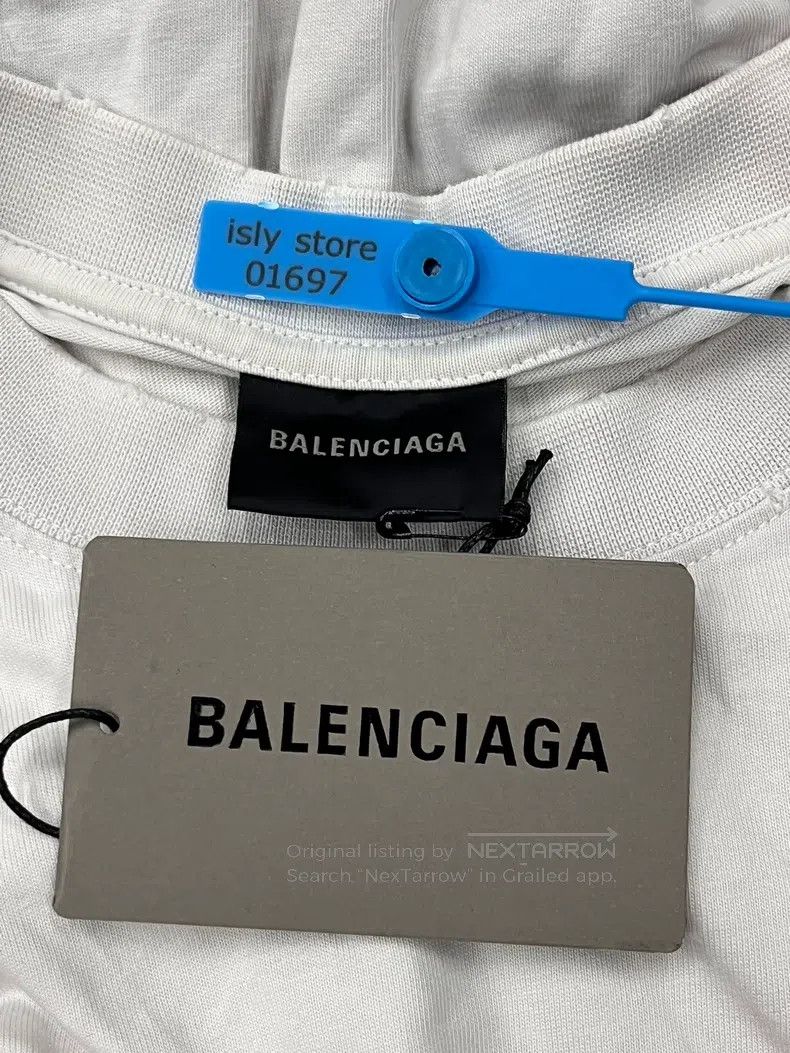 Balenciaga Balenciaga Mirror Image Logo Short Sleeve T-Shirt Size US L / EU 52-54 / 3 - 4 Thumbnail