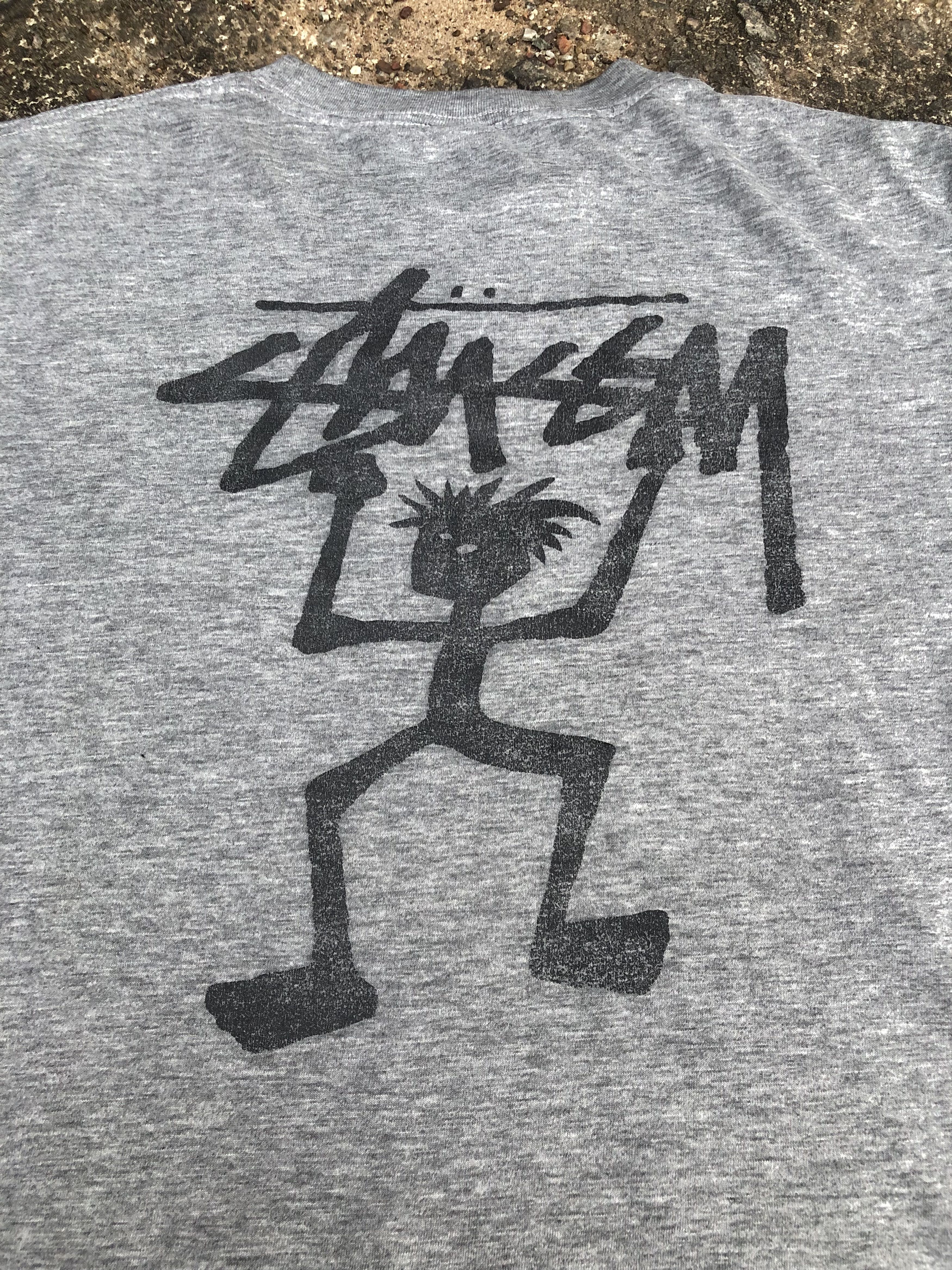 Vintage 🔥Vintage Original 90s STUSSY 'Stickman' Streetwear T-Shirt Size US L / EU 52-54 / 3 - 5 Thumbnail