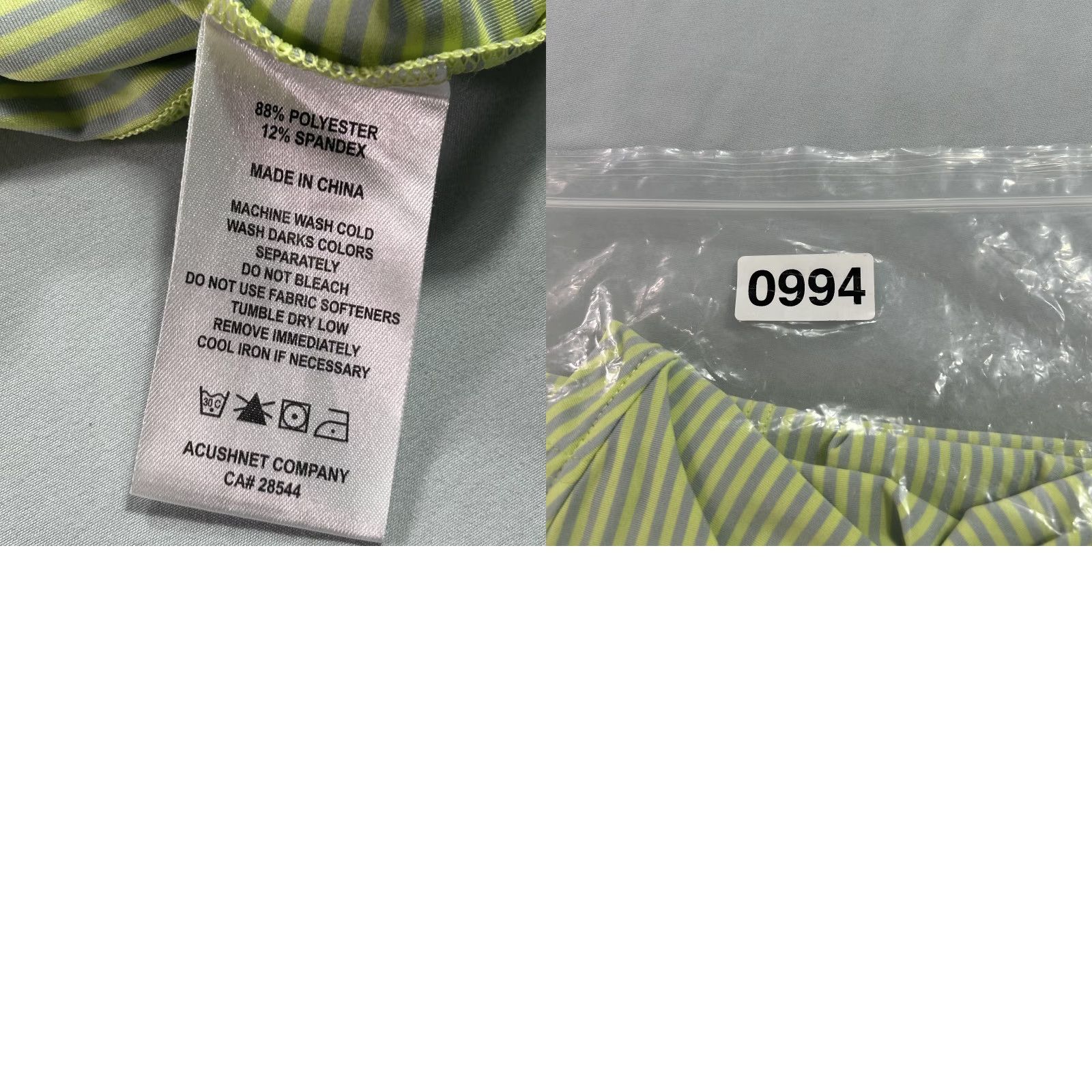 Footjoy FootJoy Polo Shirt Mens M Green Striped Polyester Blend Stretch Easy Care Golf Shirt Size US M / EU 48-50 / 2 - 8 Thumbnail