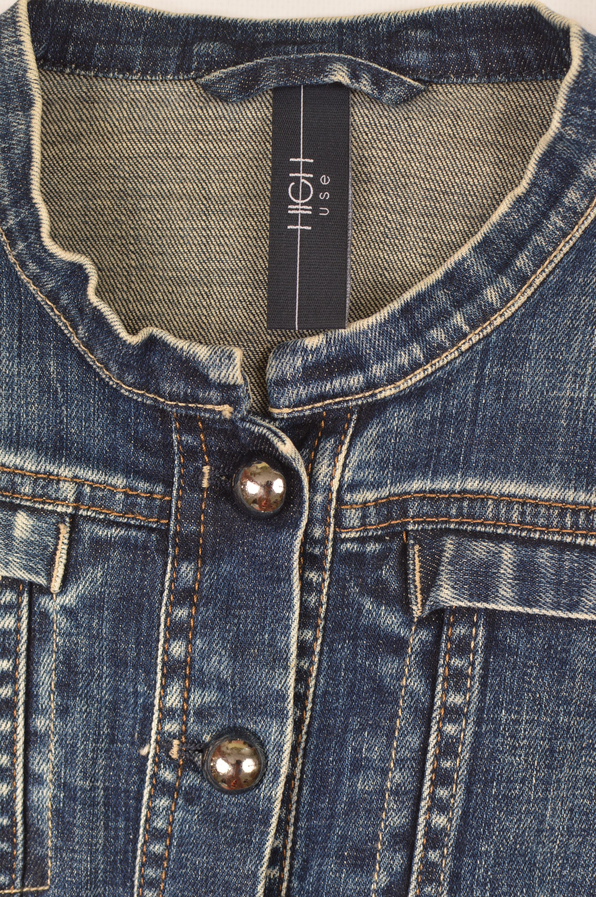 Designer High Use Womens Blue Denim Jacket Size M / US 6-8 / IT 42-44 - 4 Thumbnail