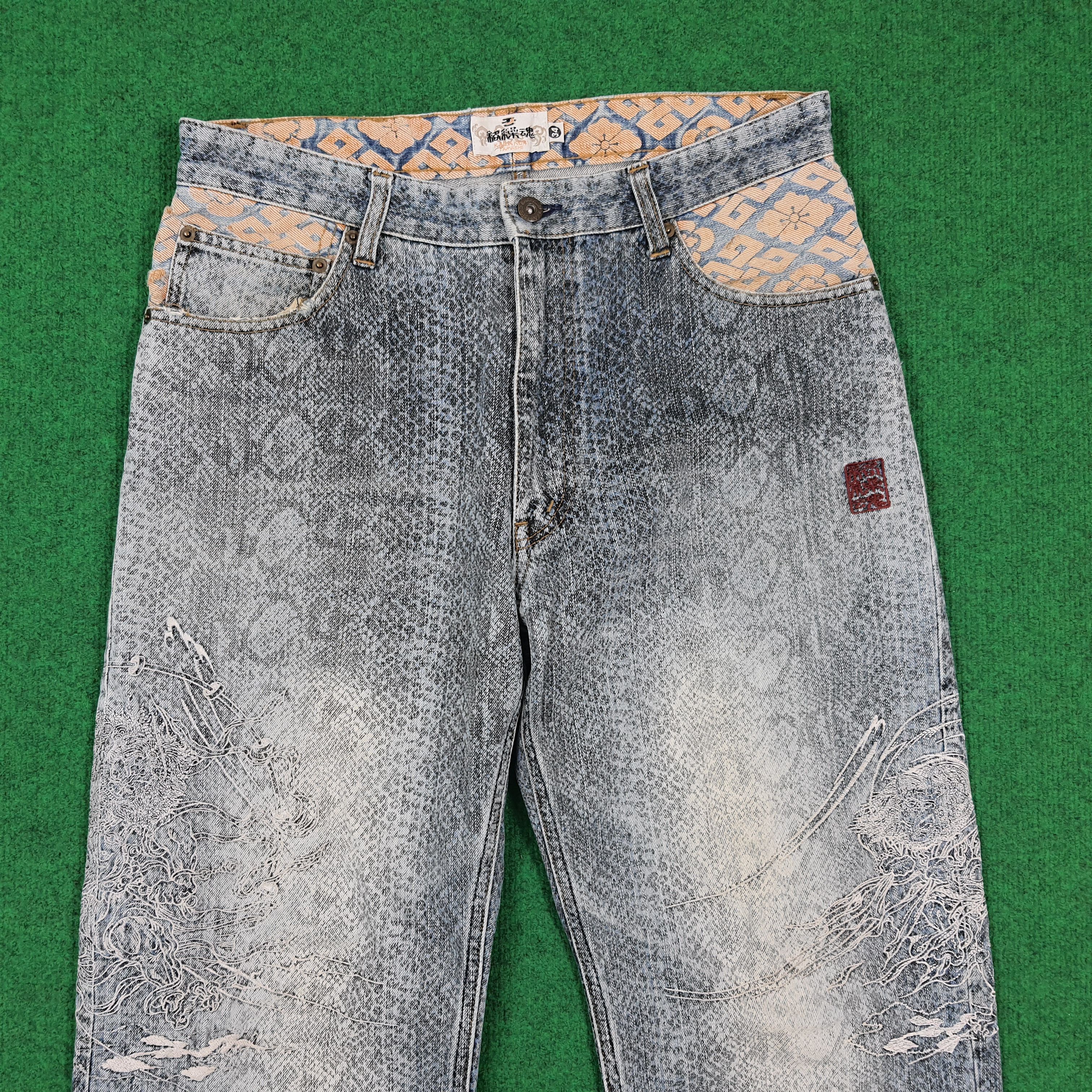 Karakuri Tamashii Karakuri Tamashii Snake Pattern Denim Full Embroidery E1N35 Size US 32 / EU 48 - 7 Thumbnail