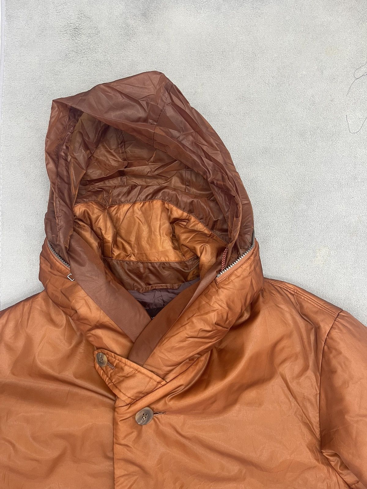 Issey Miyake RARE‼️🔥FW94 ISSEY MIYAKE BURNT ORANGE NYLON PUFFER COAT Size US M / EU 48-50 / 2 - 9 Thumbnail