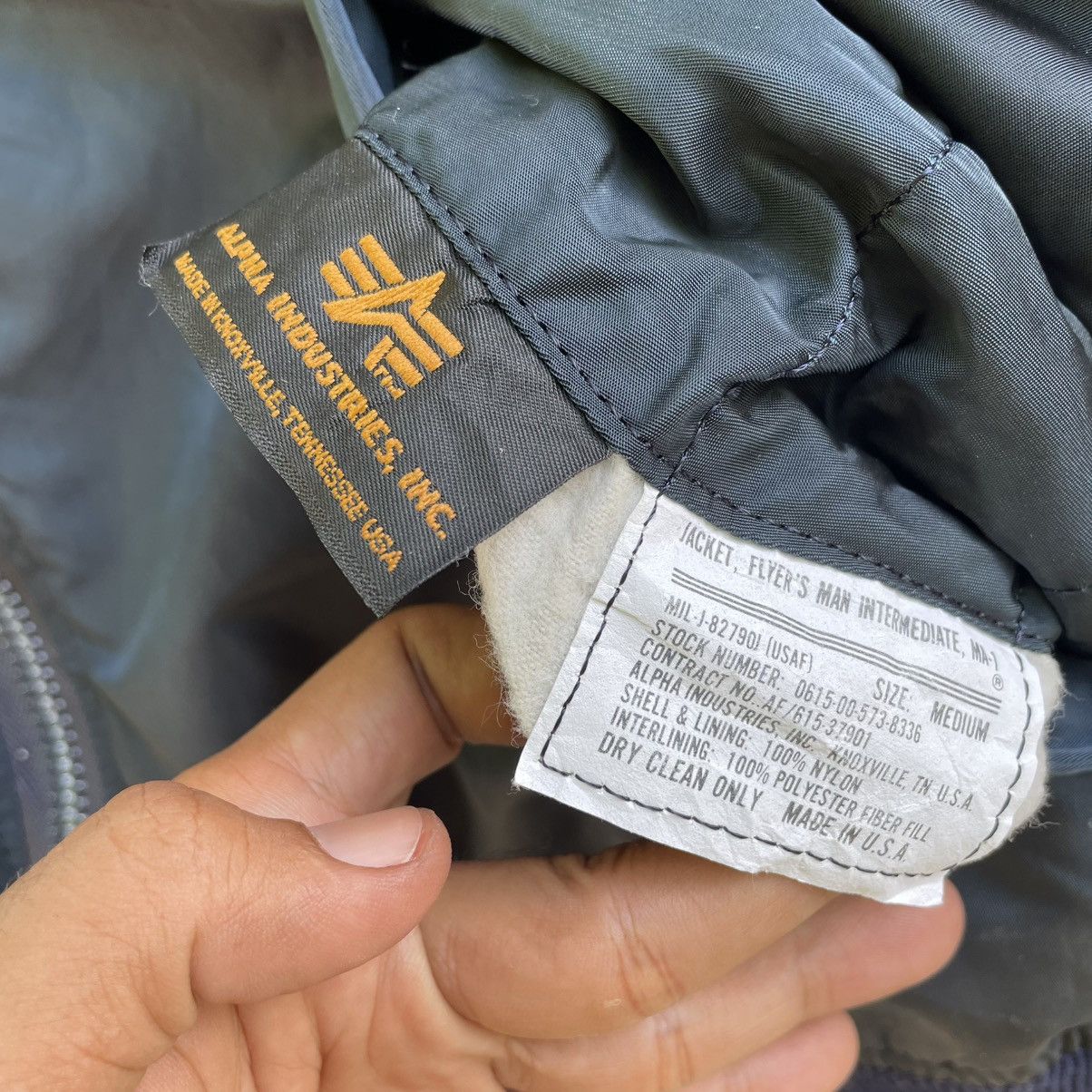 Alpha Industries 💥Vintage Alpha Industries Bomber Flying Jacket Made in usa Size US M / EU 48-50 / 2 - 8 Thumbnail