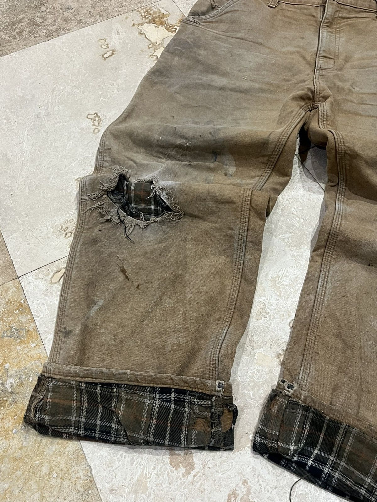 Carhartt Vintage Carhartt B111-BRN Insulated Work Painters Pants Size US 34 / EU 50 - 2 Thumbnail