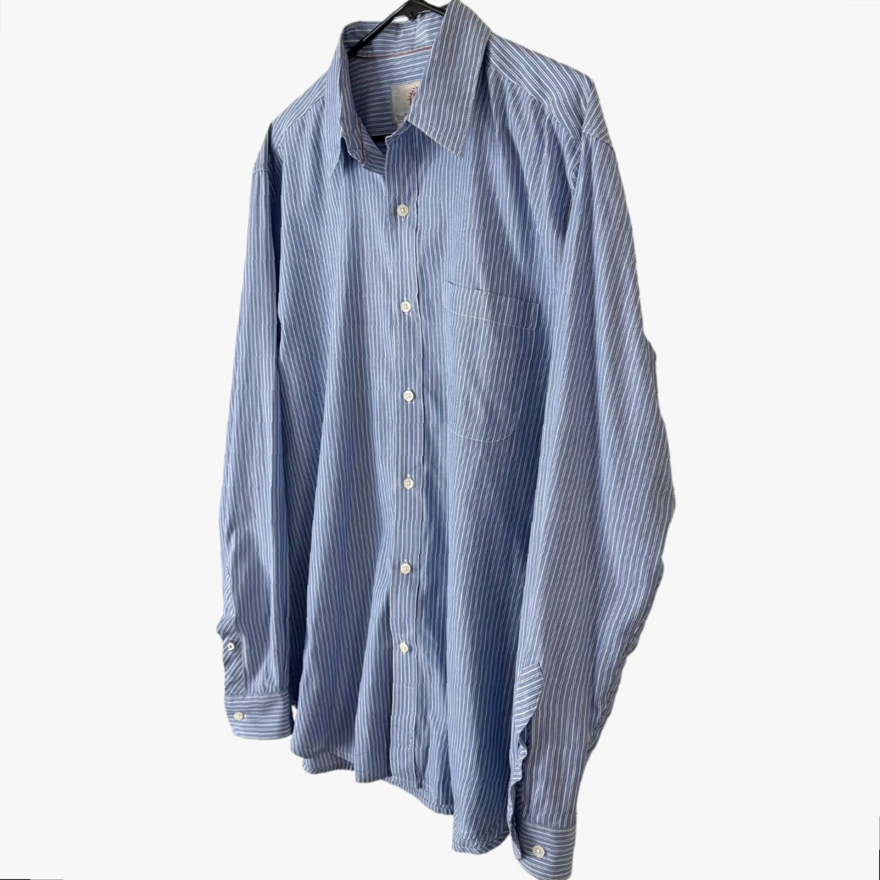 The Territory Ahead VINTAGE The Territory Ahead Men's Dress Shirt Long Sleeve Button-Up Cotton Blue M Size 40R - 2 Thumbnail